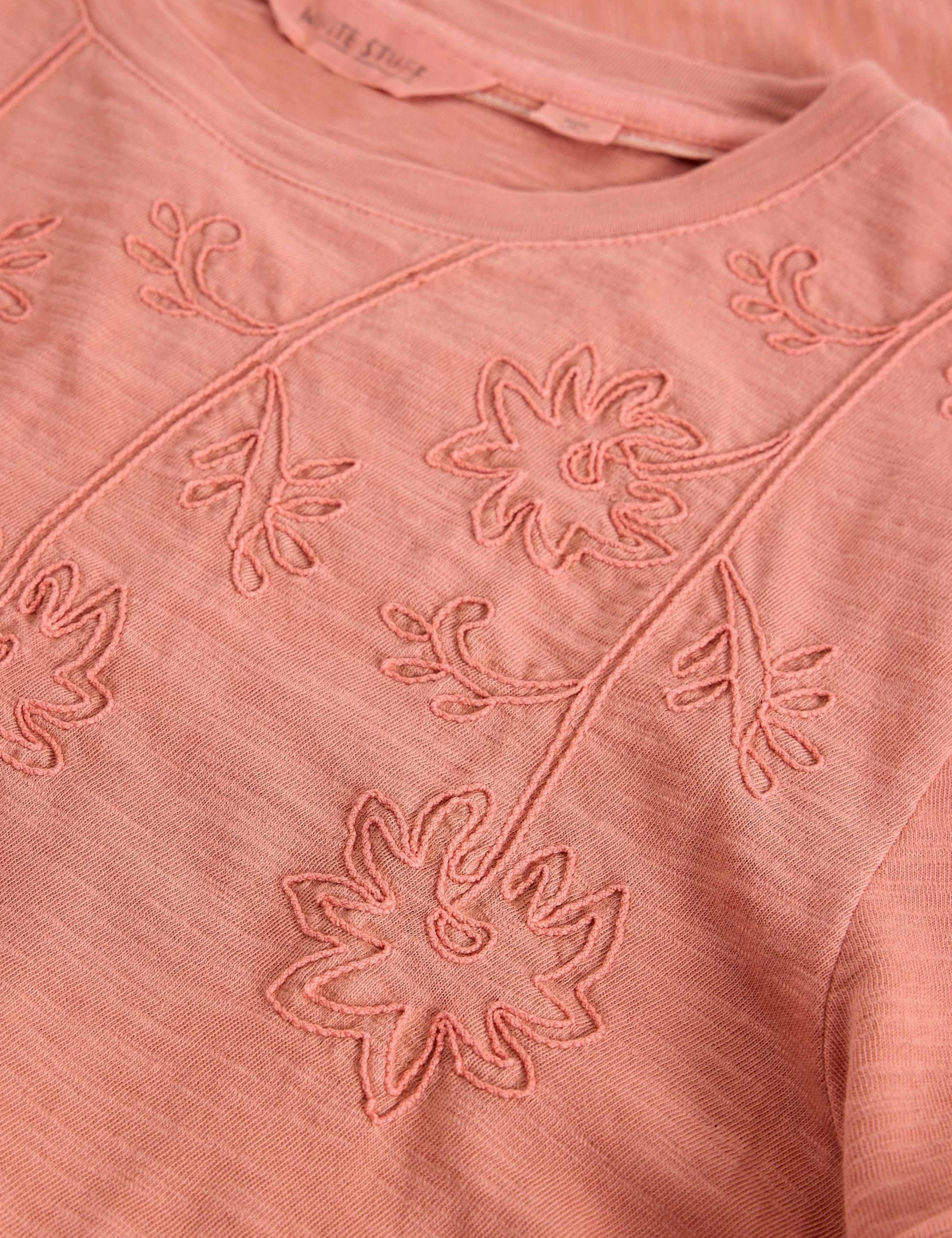Pure Cotton Embroidered T-Shirt 6 of 6