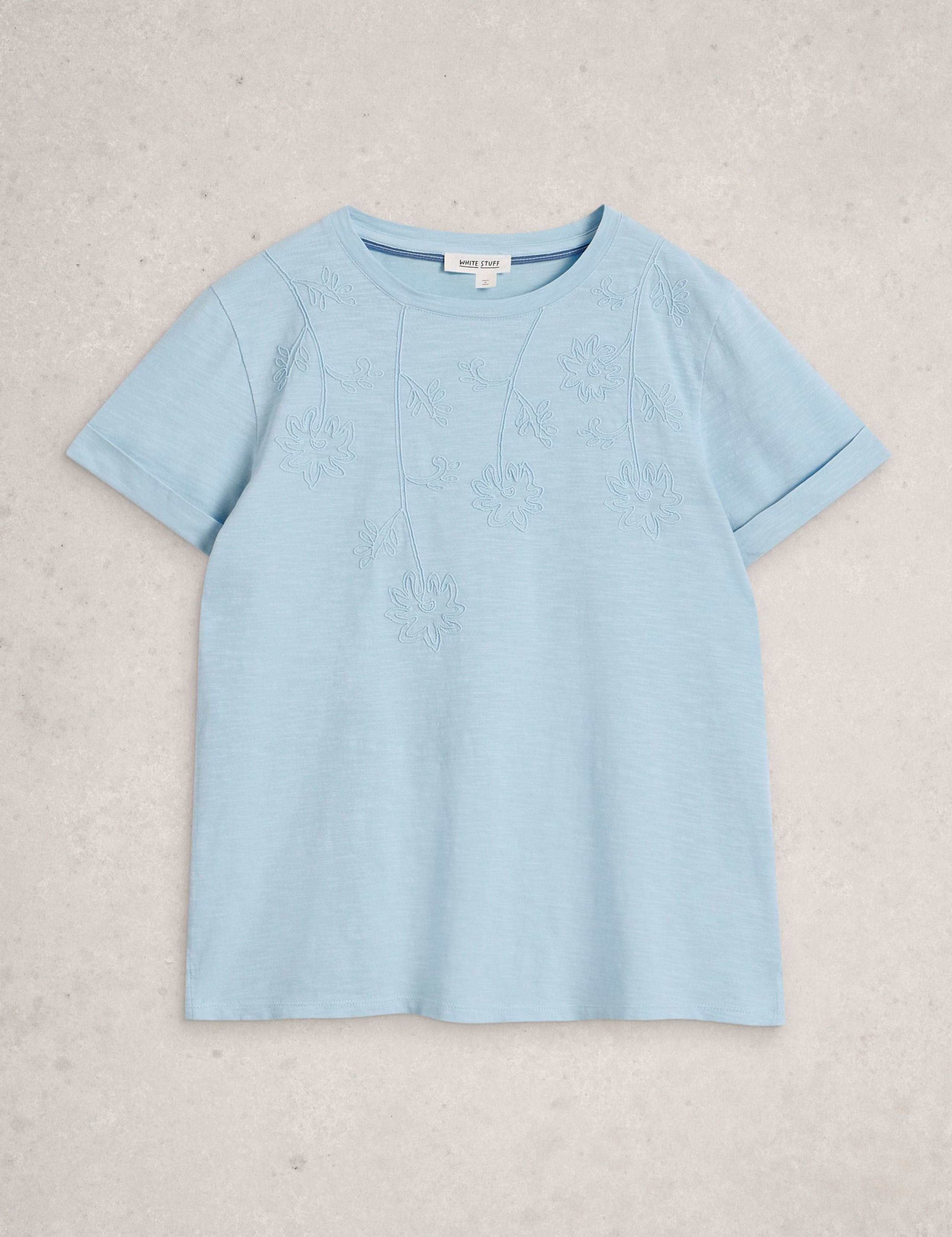 Pure Cotton Embroidered T-Shirt 2 of 6