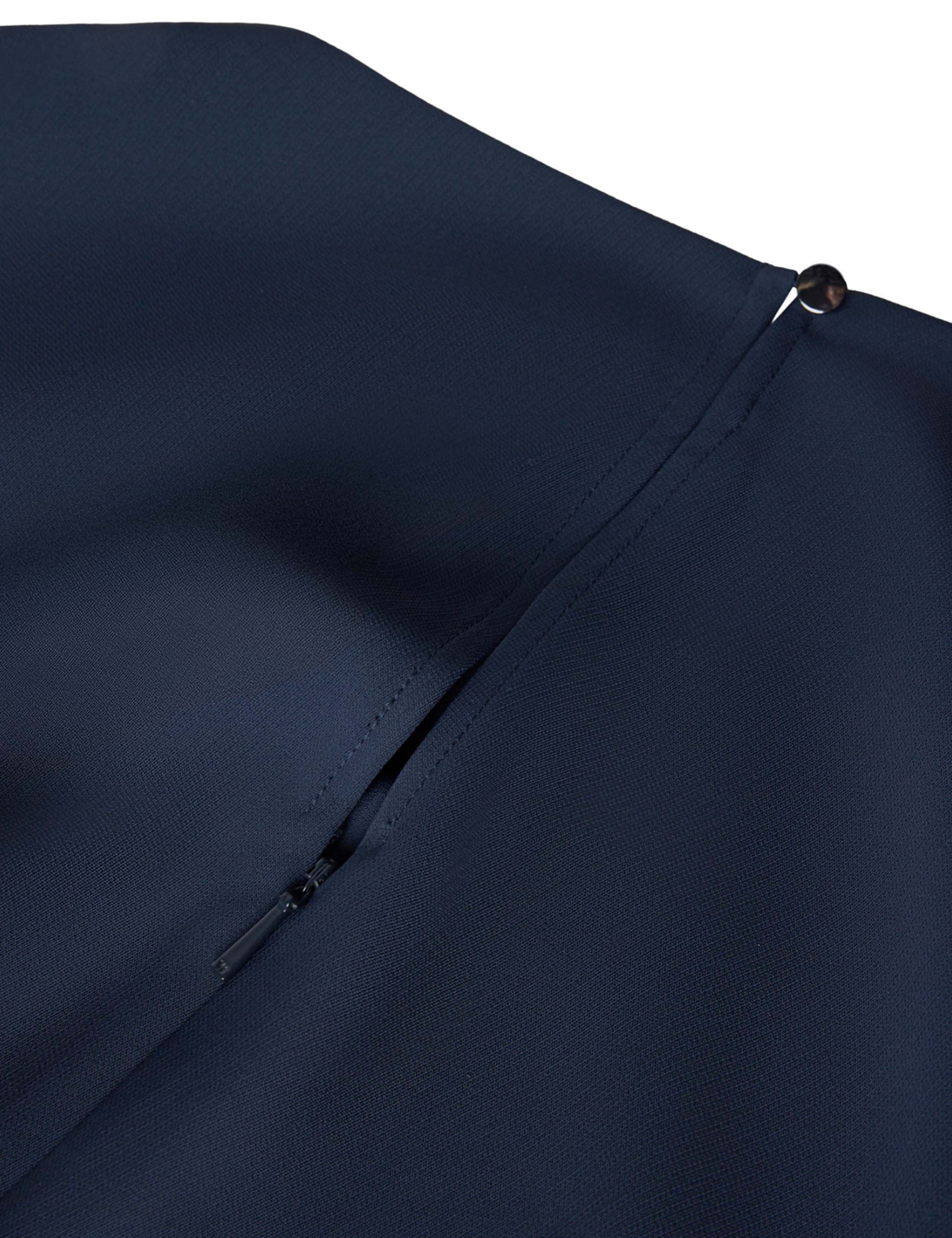 Pleat Detail Belted Asymmetric Dress 4 of 7