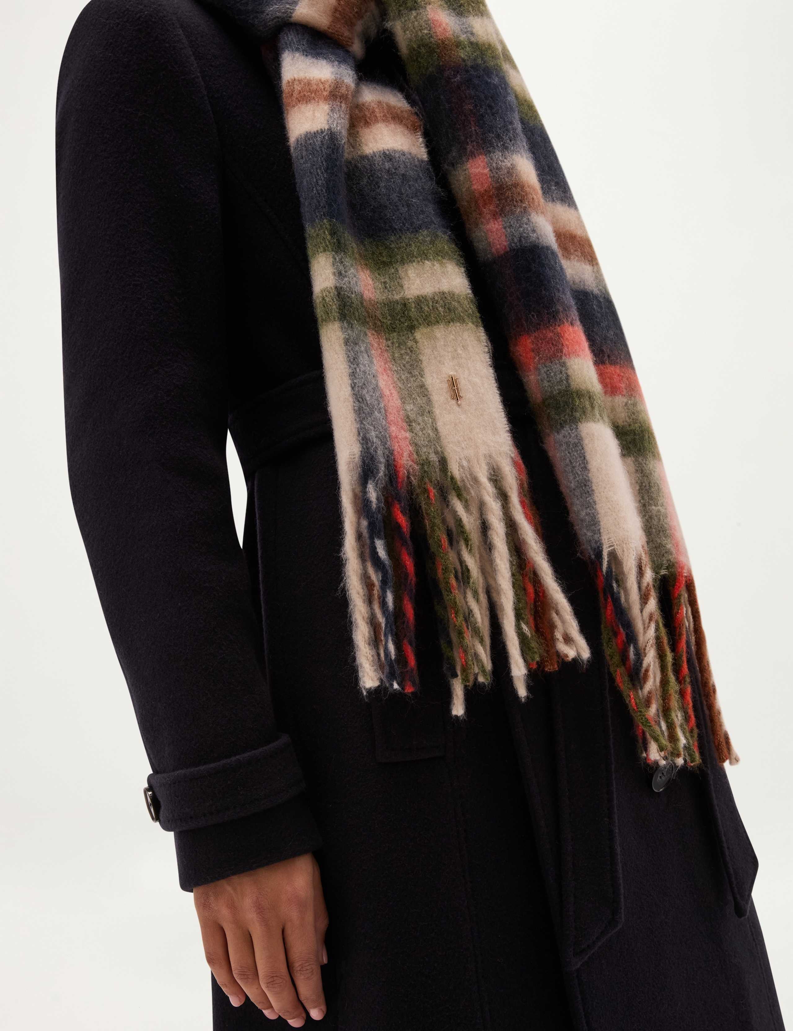 Checked Brushed Tassel Scarf 3 of 5