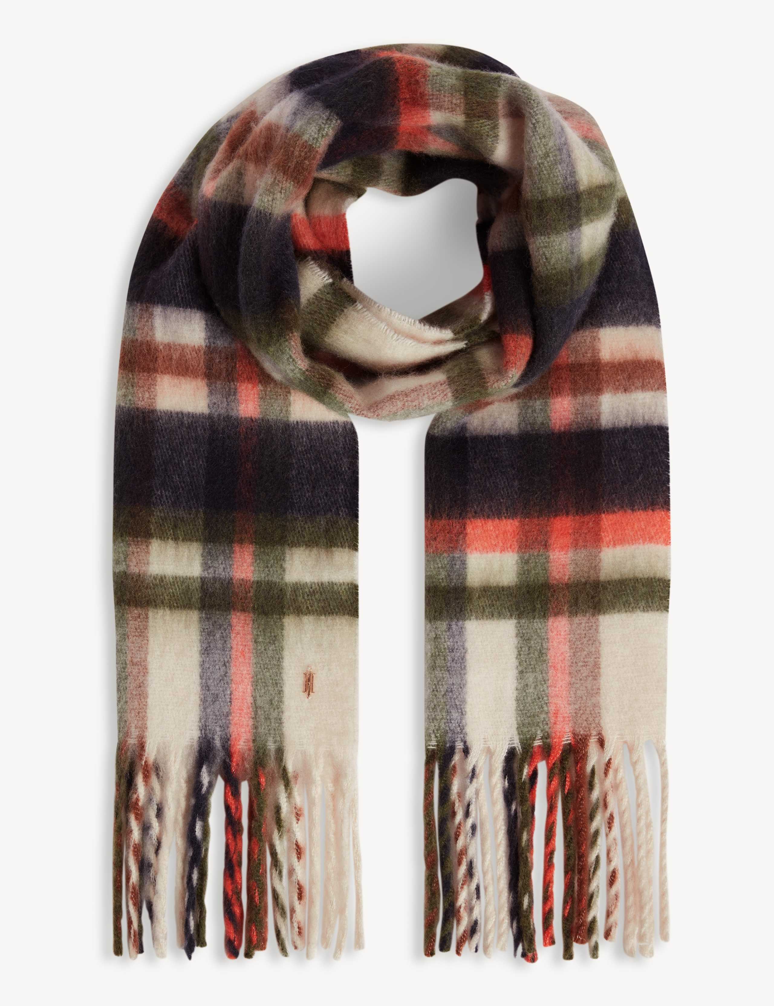 Checked Brushed Tassel Scarf 2 of 5