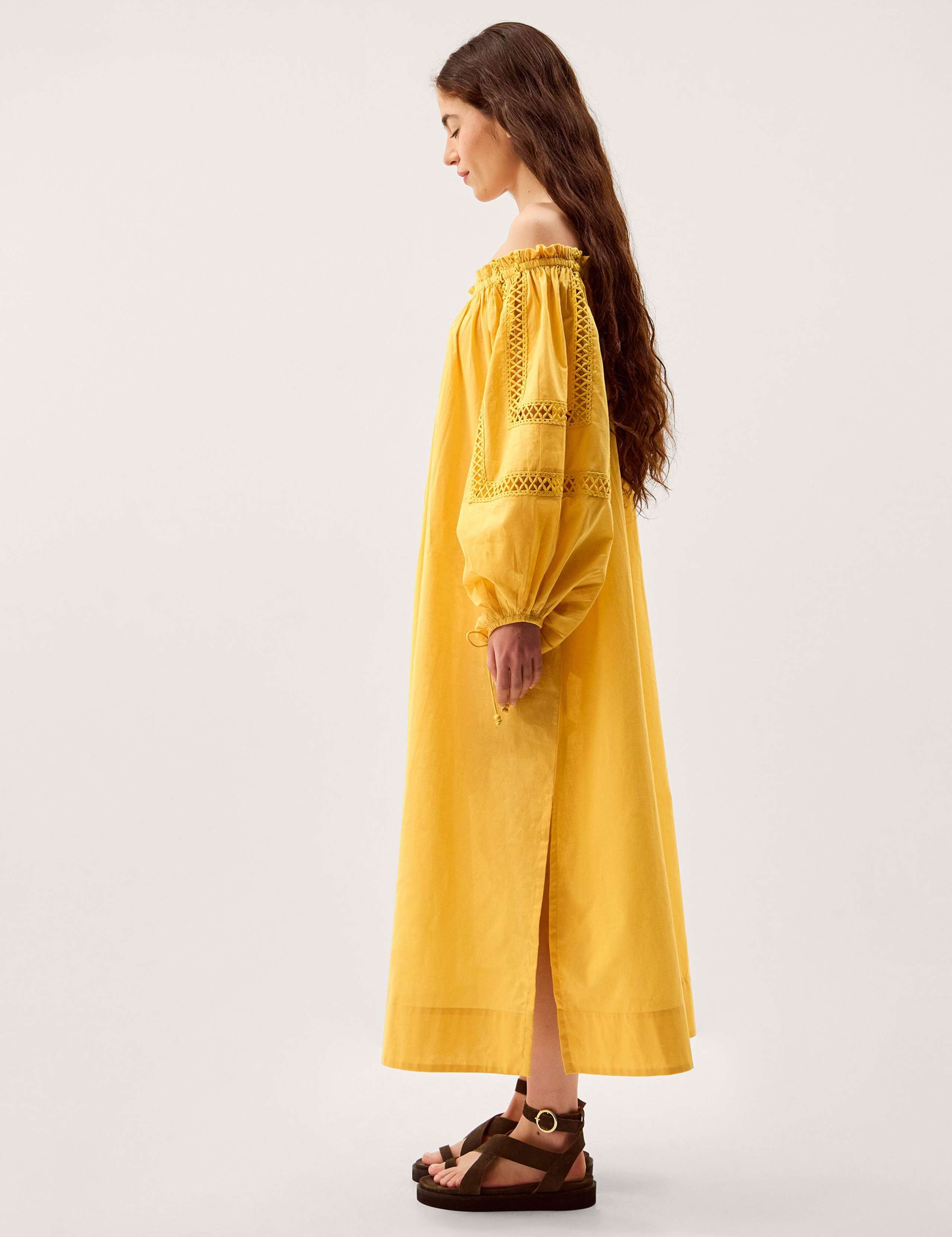 Pure Cotton Bandeau Midi Dress 4 of 5