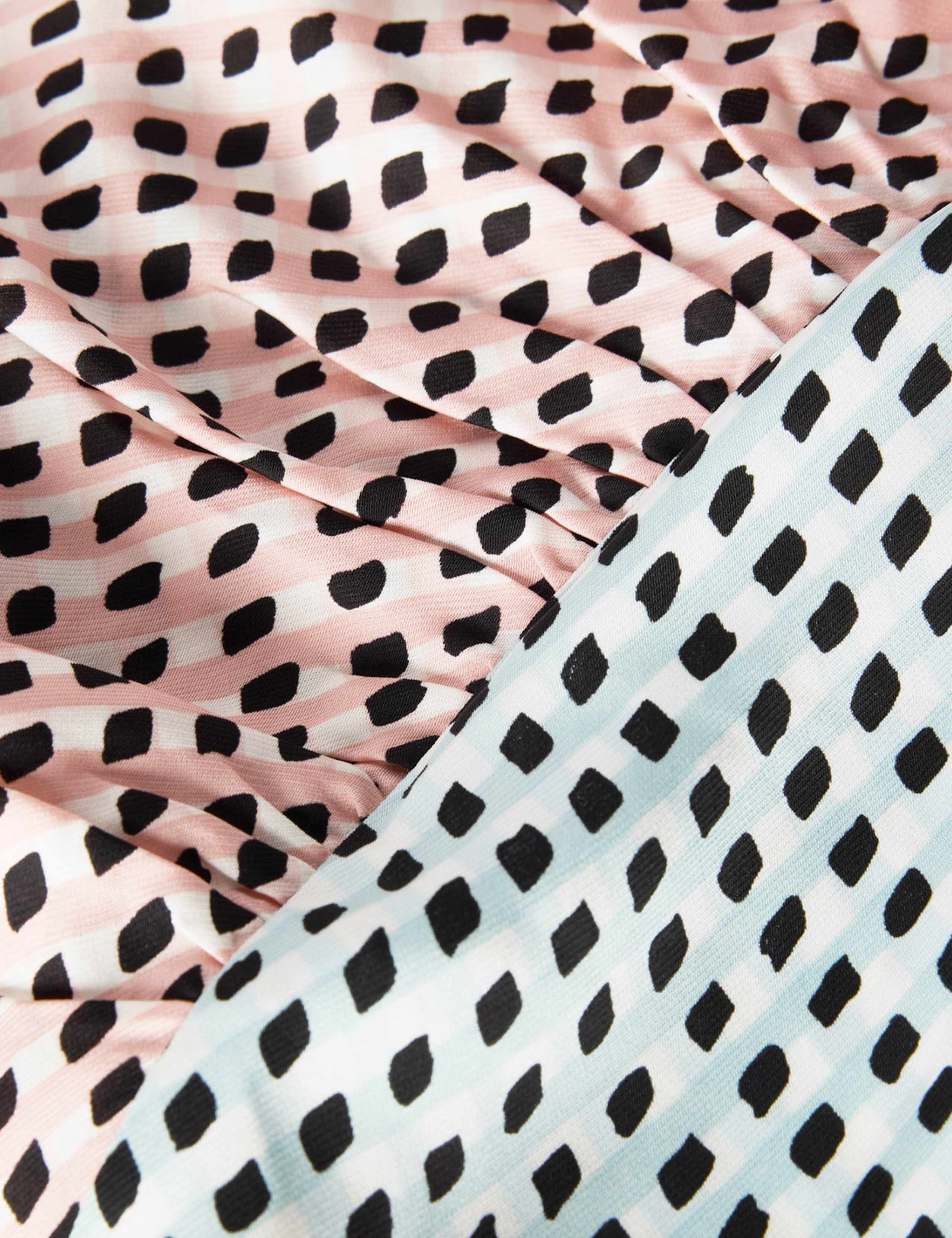 Geometric Checked Cowl Neck Midi Column Dress 6 of 7