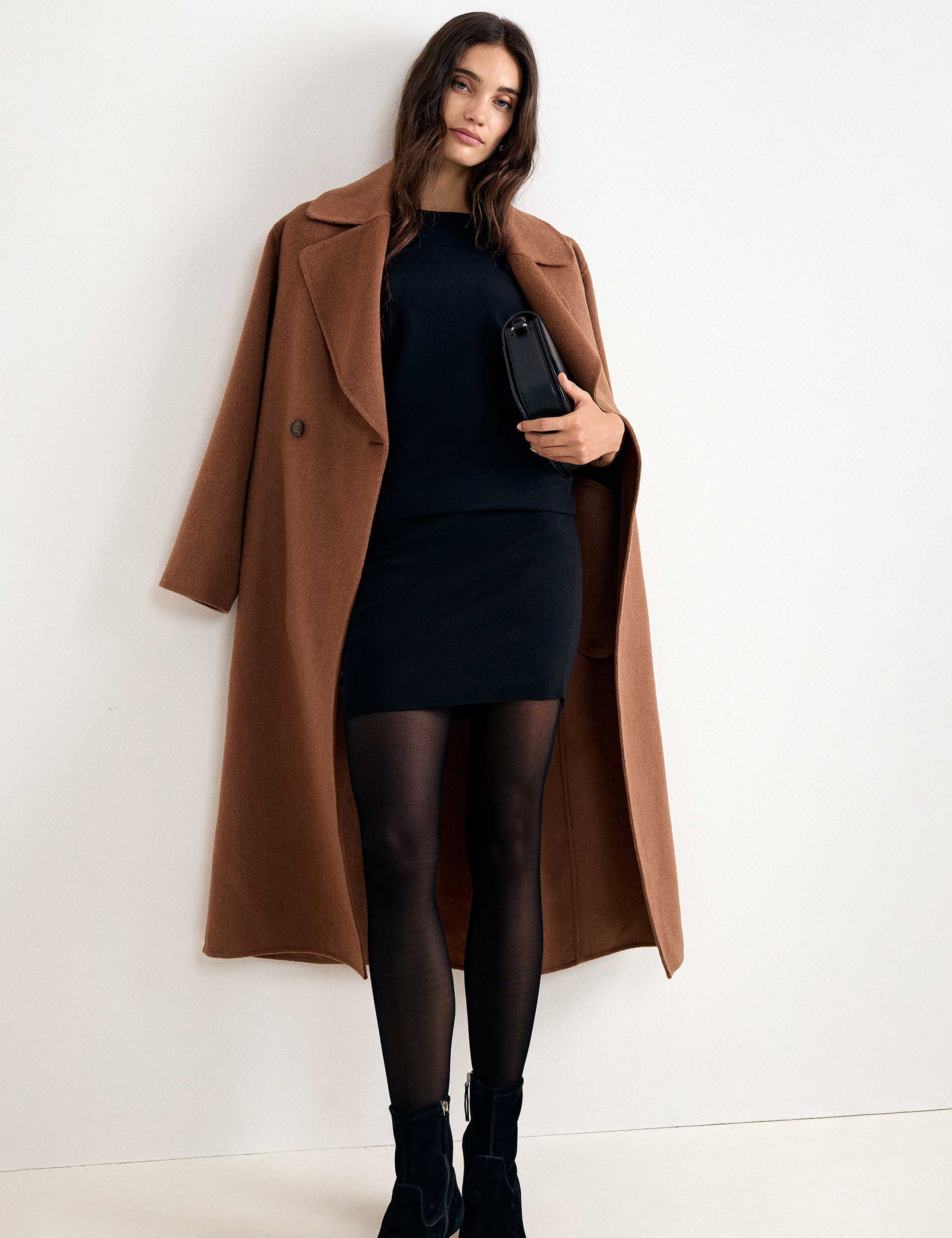 Batwing Sleeve Slash Neck Knitted Mini Dress 7 of 7
