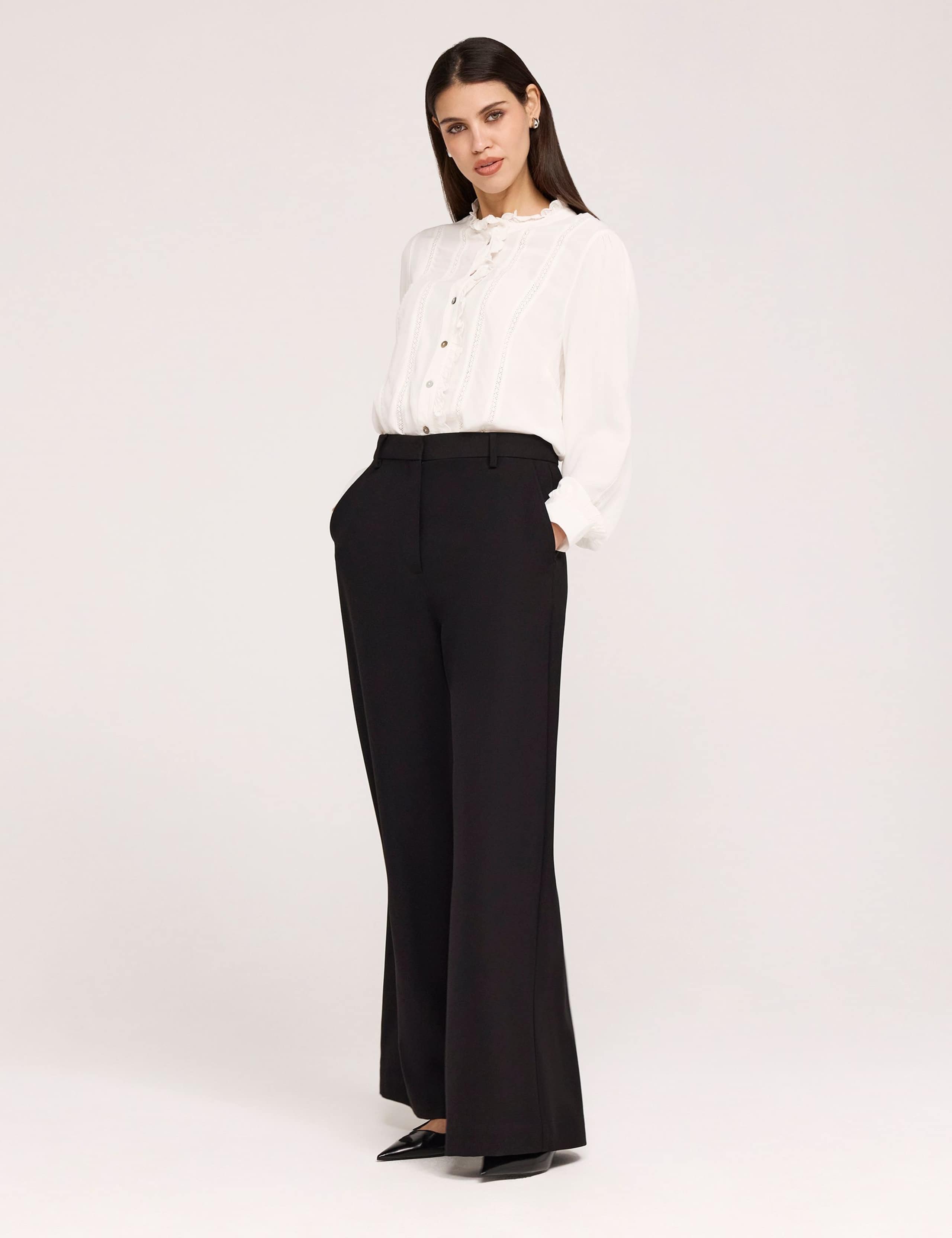 Twill Wide Leg Trouser 1 of 5