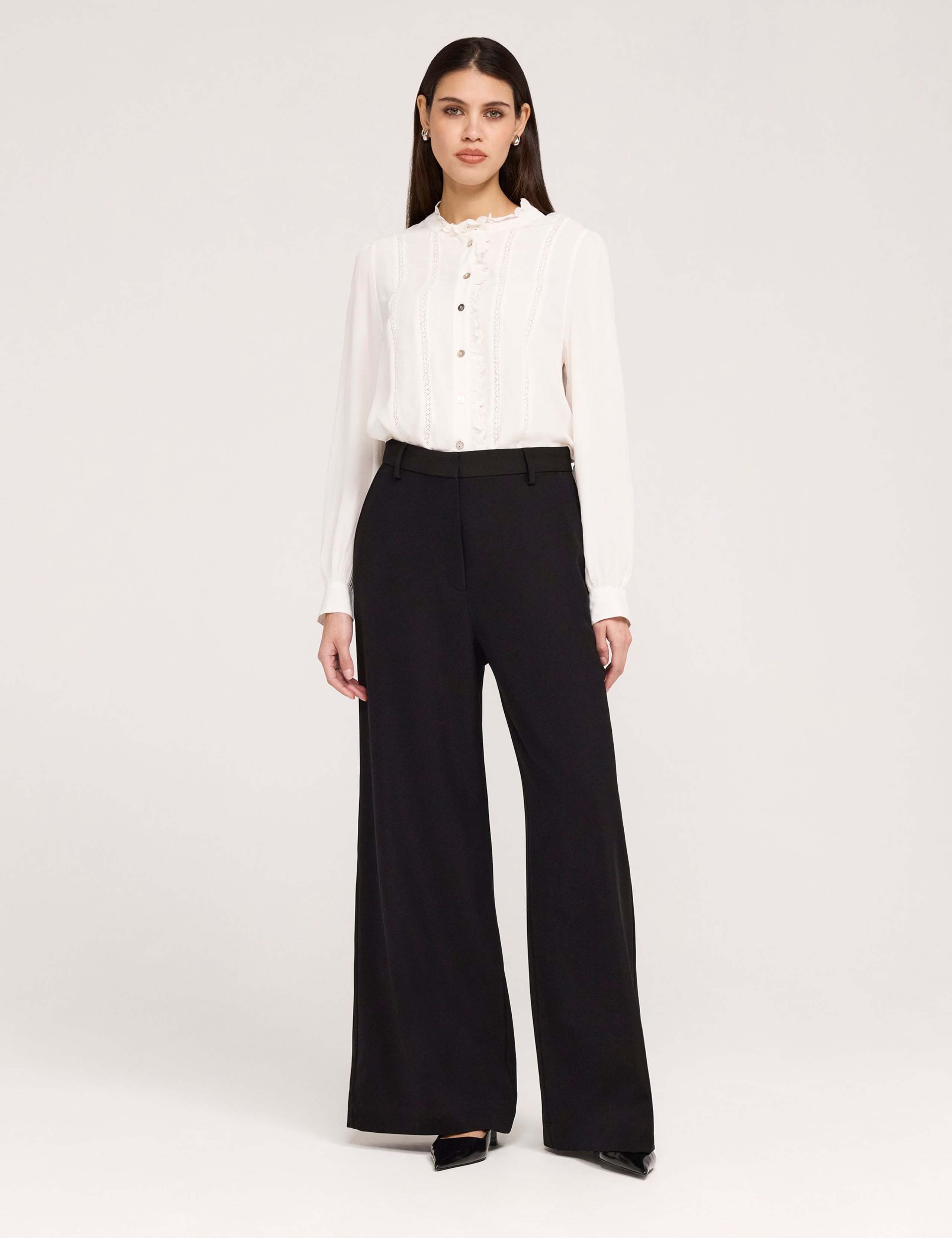 Twill Wide Leg Trouser 2 of 5