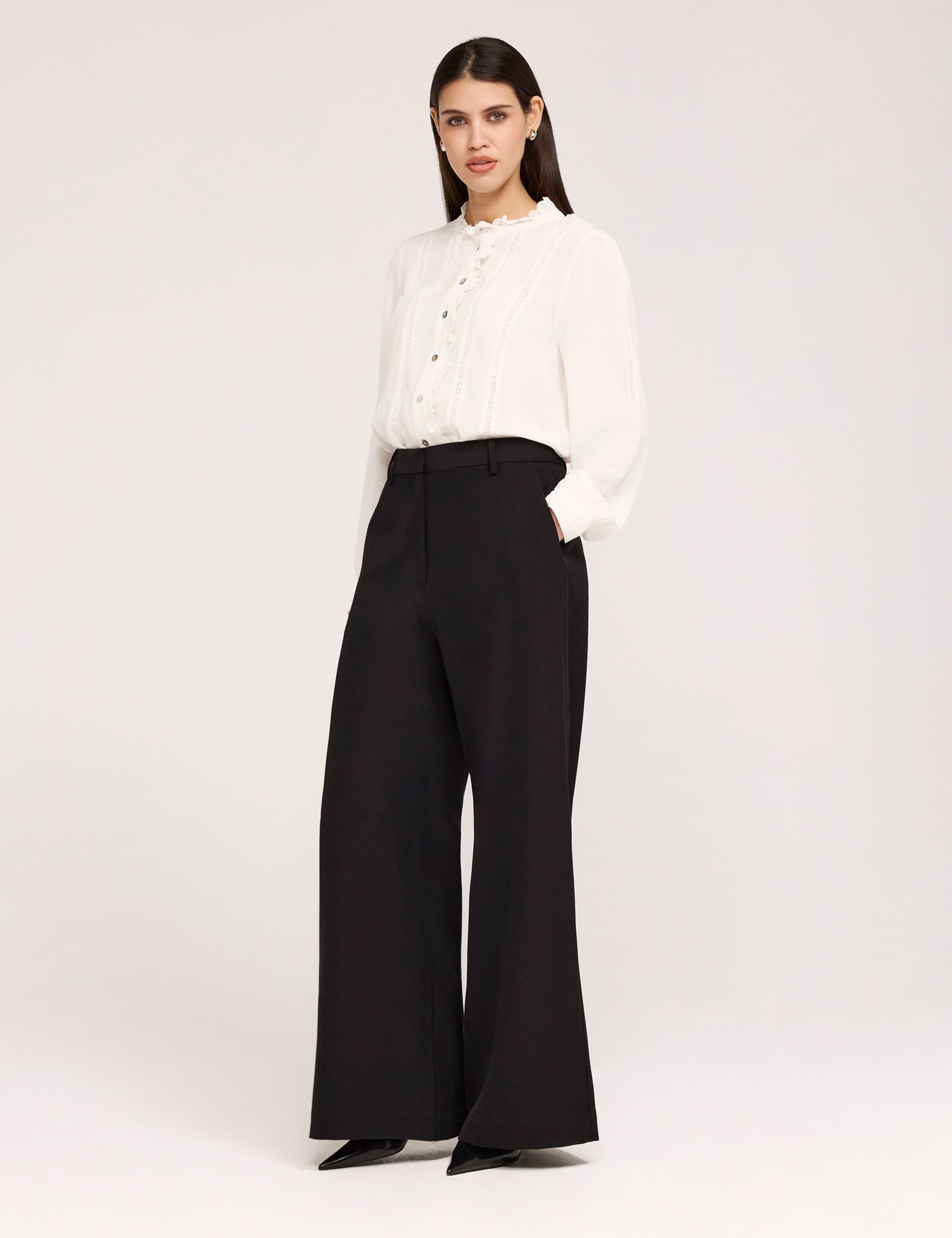 Twill Wide Leg Trouser 3 of 5