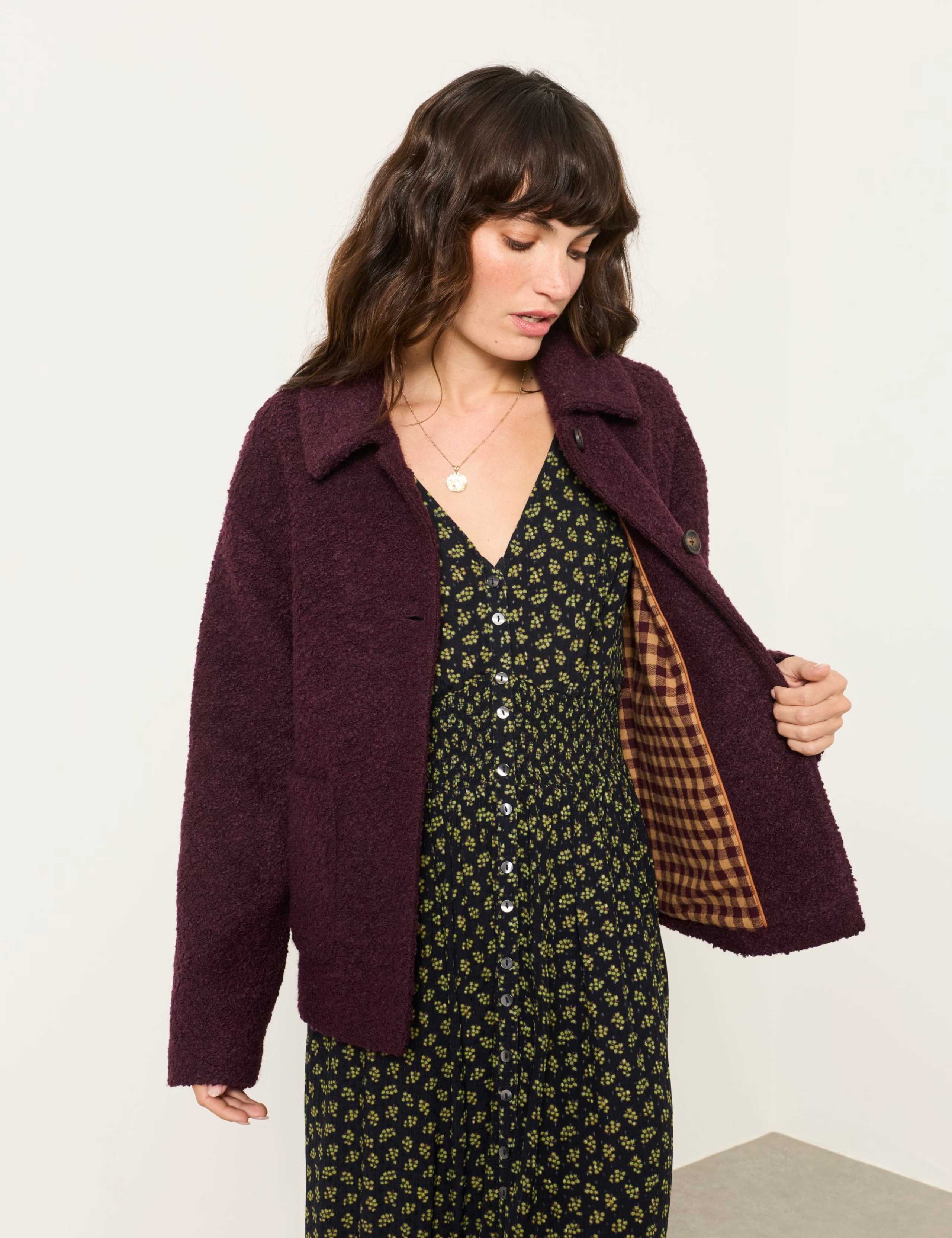 Wool Blend Textured Jacket 4 of 6