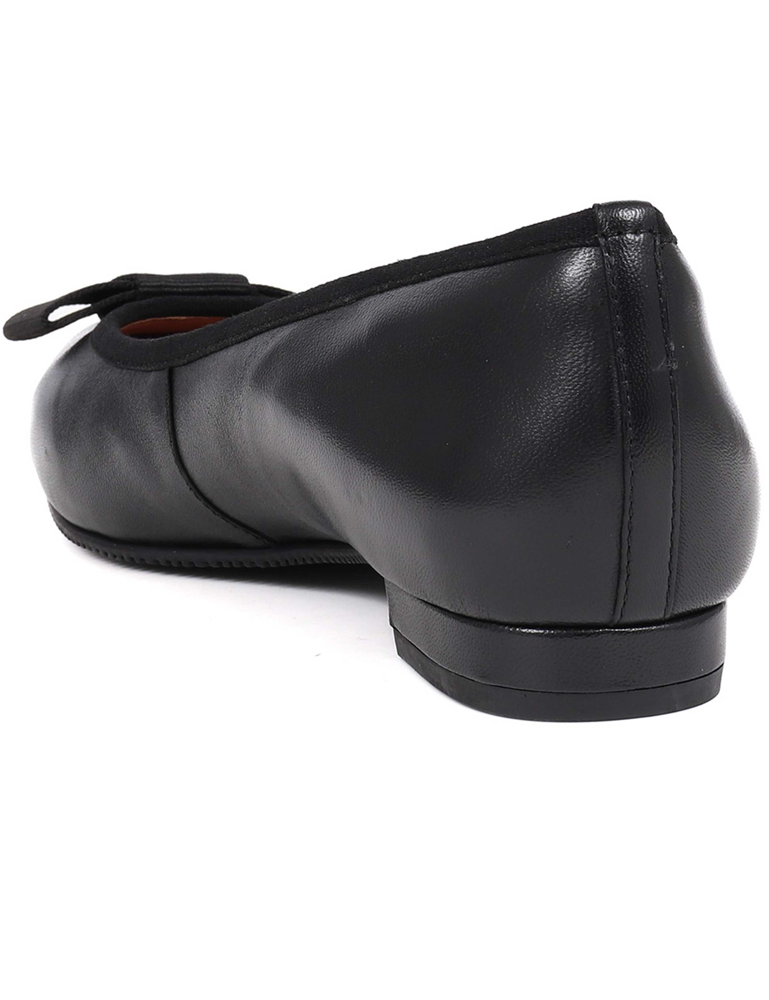 Wide Fit Leather Bow Flat Pumps 6 of 7