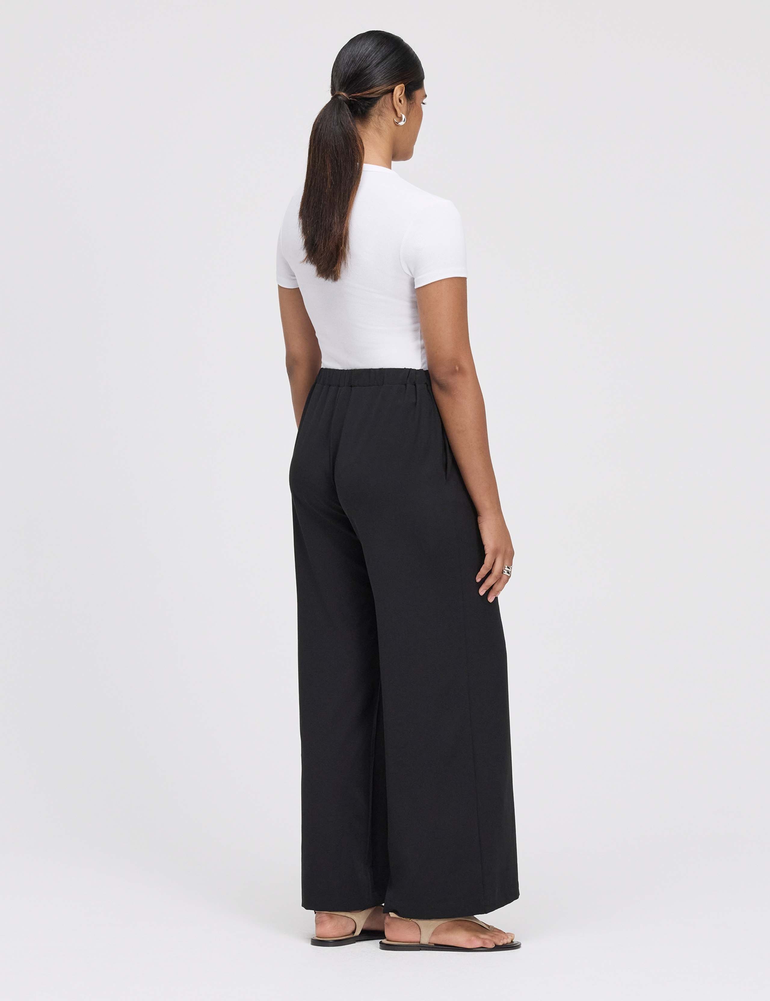 Elasticated Waist Wide Leg Trousers 4 of 5