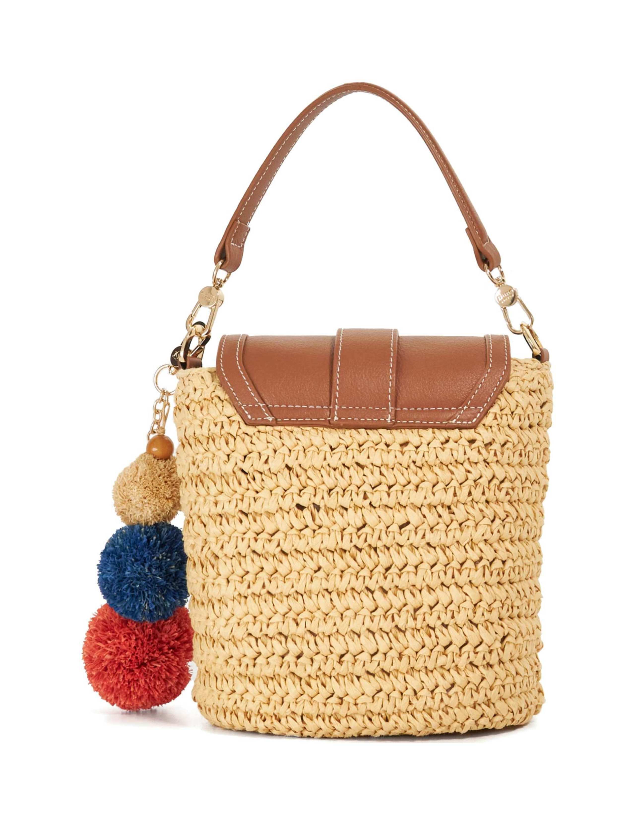 Raffia Top Handle Cross Body Bag 5 of 6