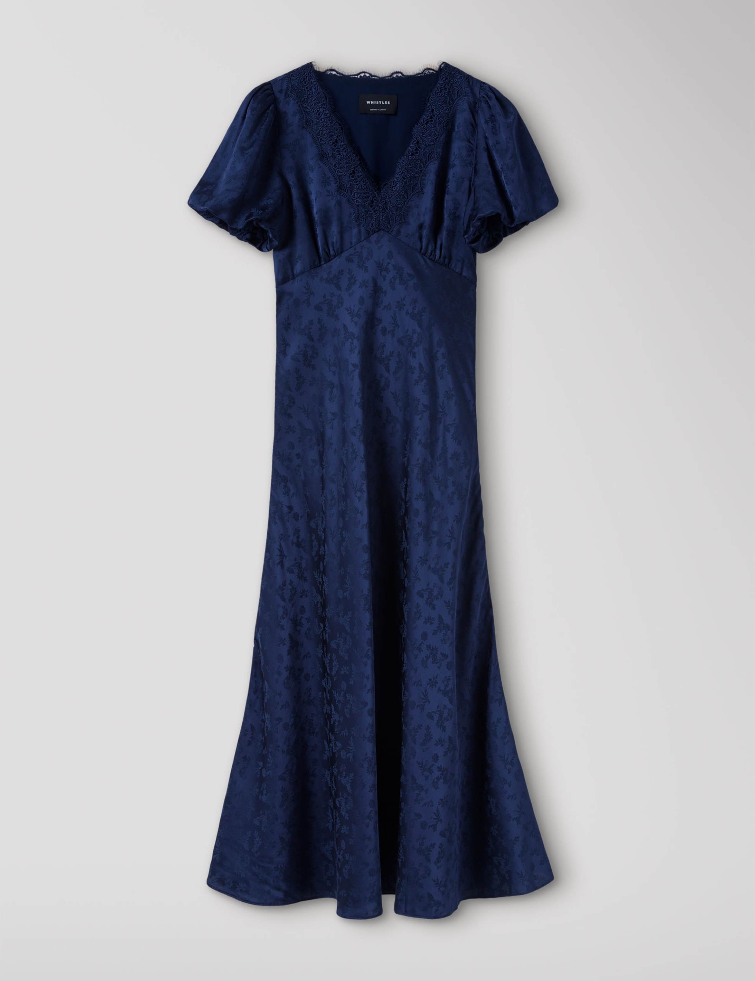 Lyocell Blend V-Neck Midi Tea Dress 2 of 6