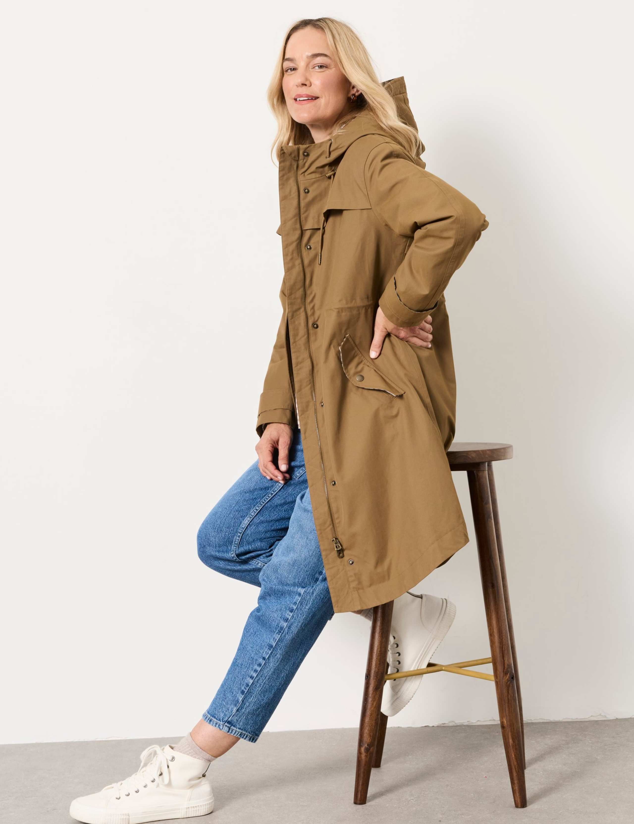 Cotton Rich Hooded Longline Raincoat 3 of 7