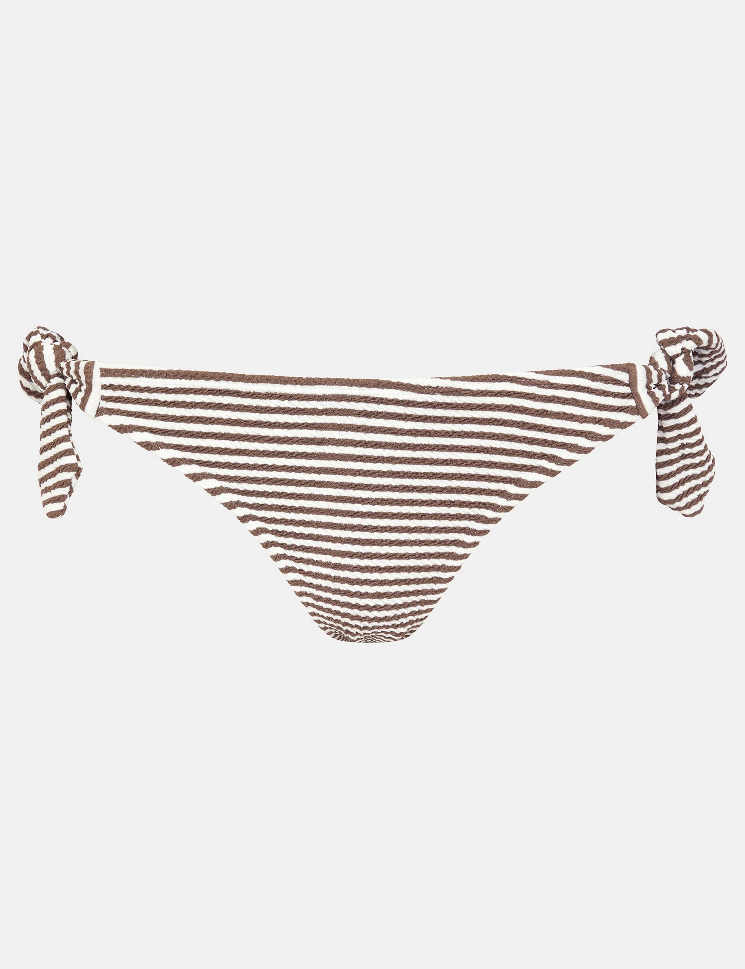 Striped Tie Side High Leg Bikini Bottoms 2 of 4