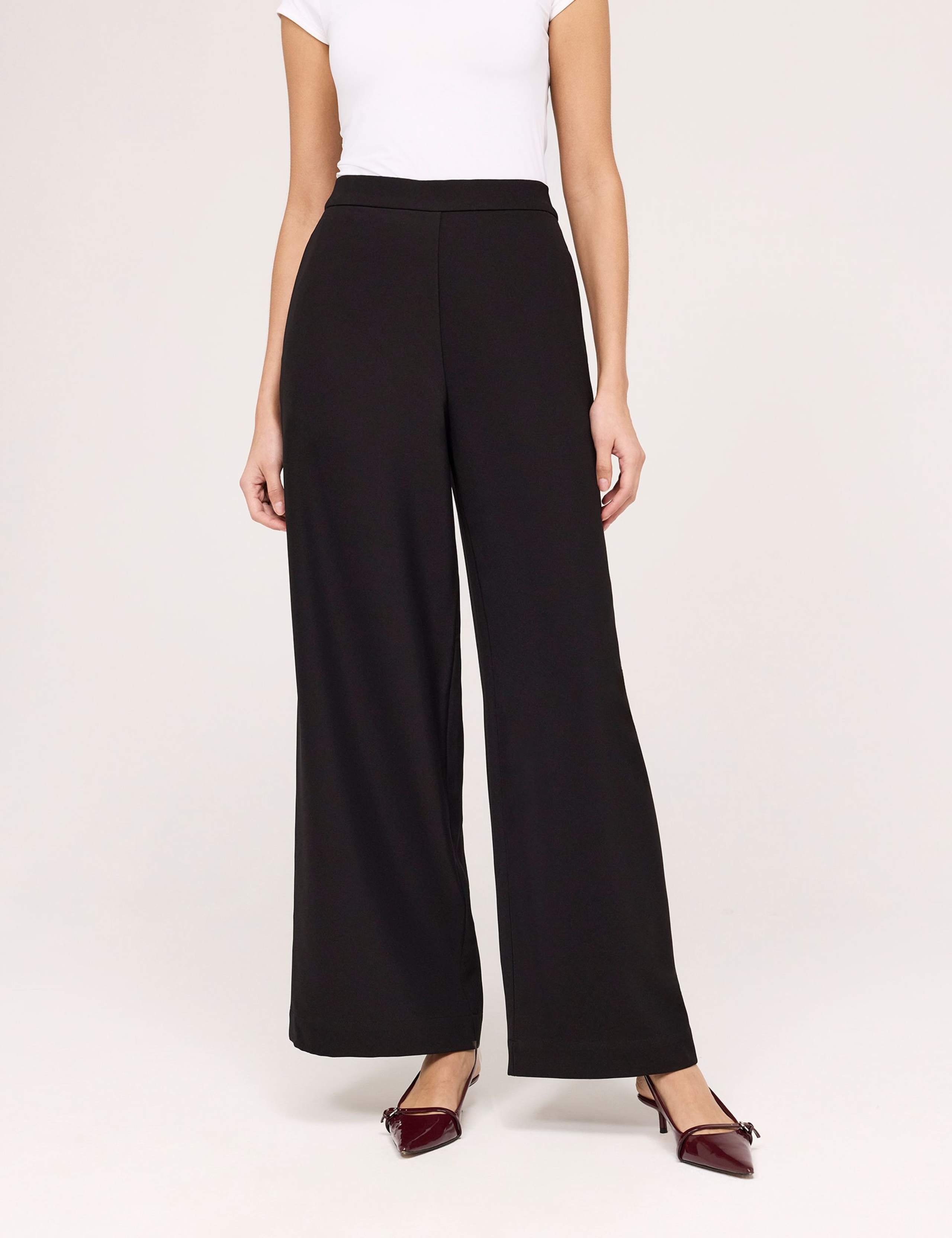 Twill Elasticated Waist Wide Leg Trousers 4 of 5