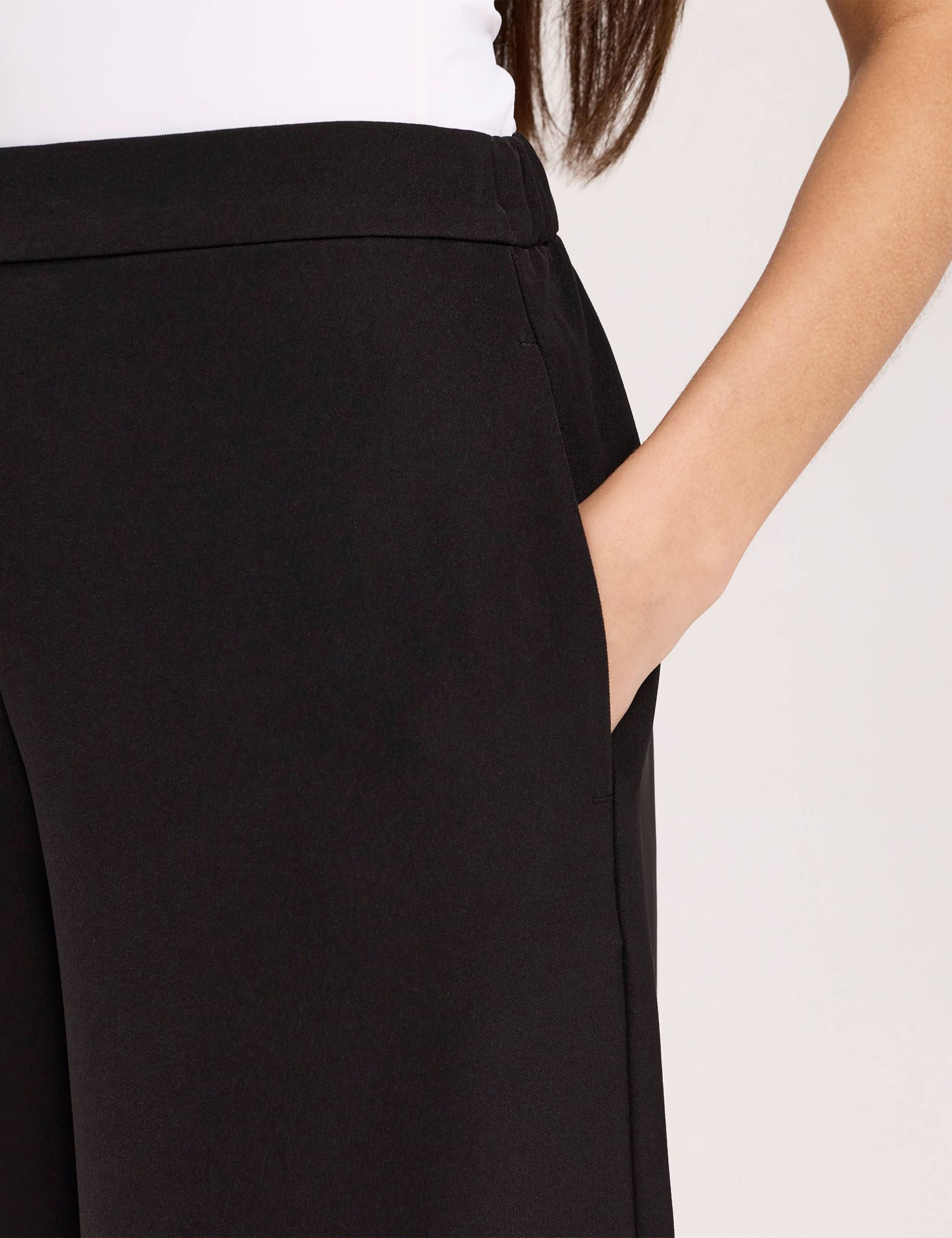 Twill Elasticated Waist Wide Leg Trousers 5 of 5