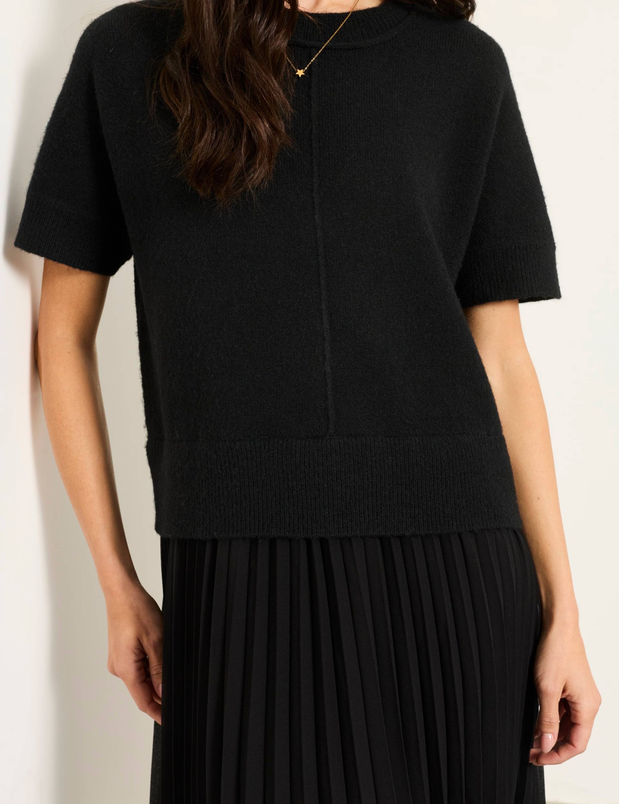 Plisse Midi Jumper Dress with Wool 6 of 6