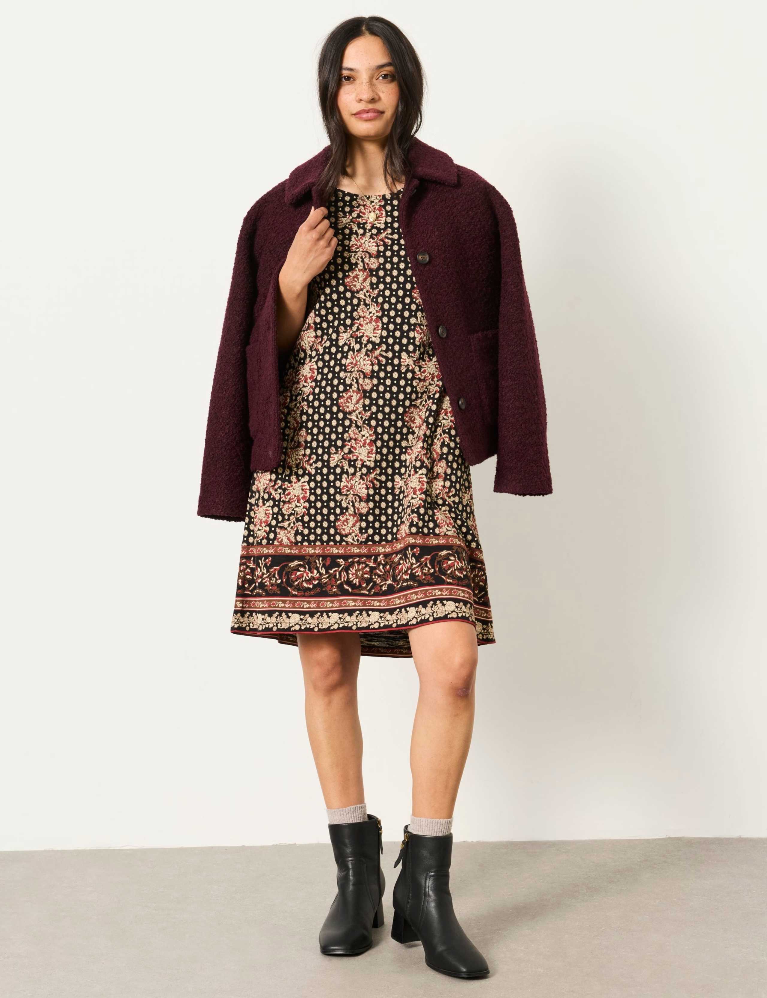 Cotton Rich Printed Mini T-Shirt Dress 1 of 7