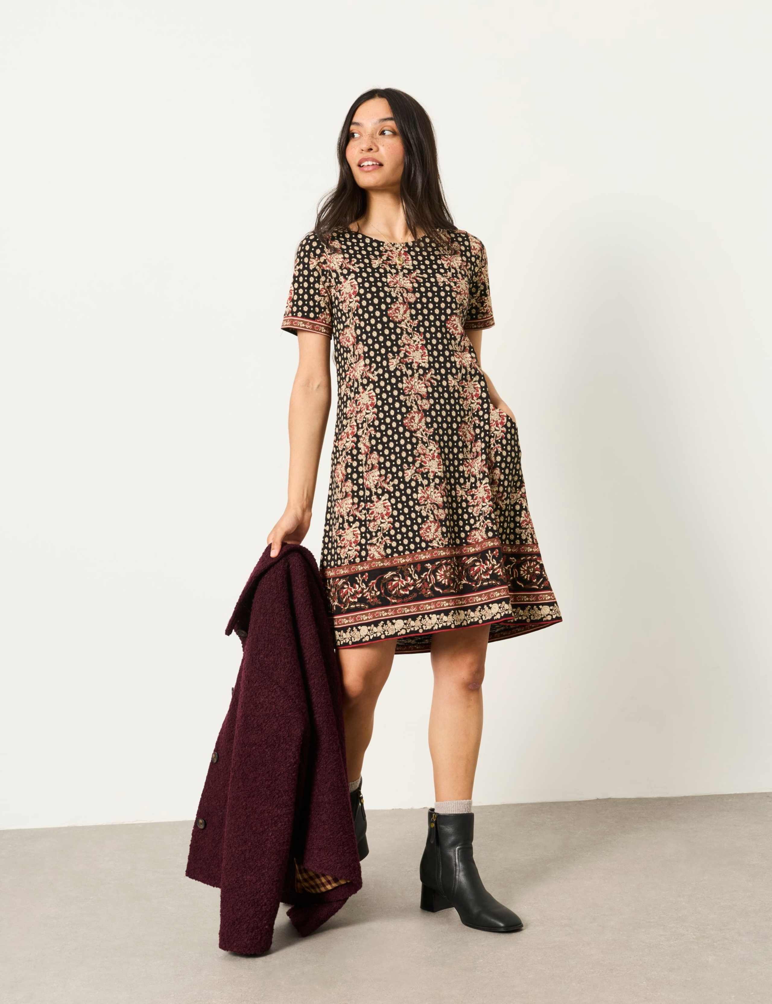 Cotton Rich Printed Mini T-Shirt Dress 3 of 7