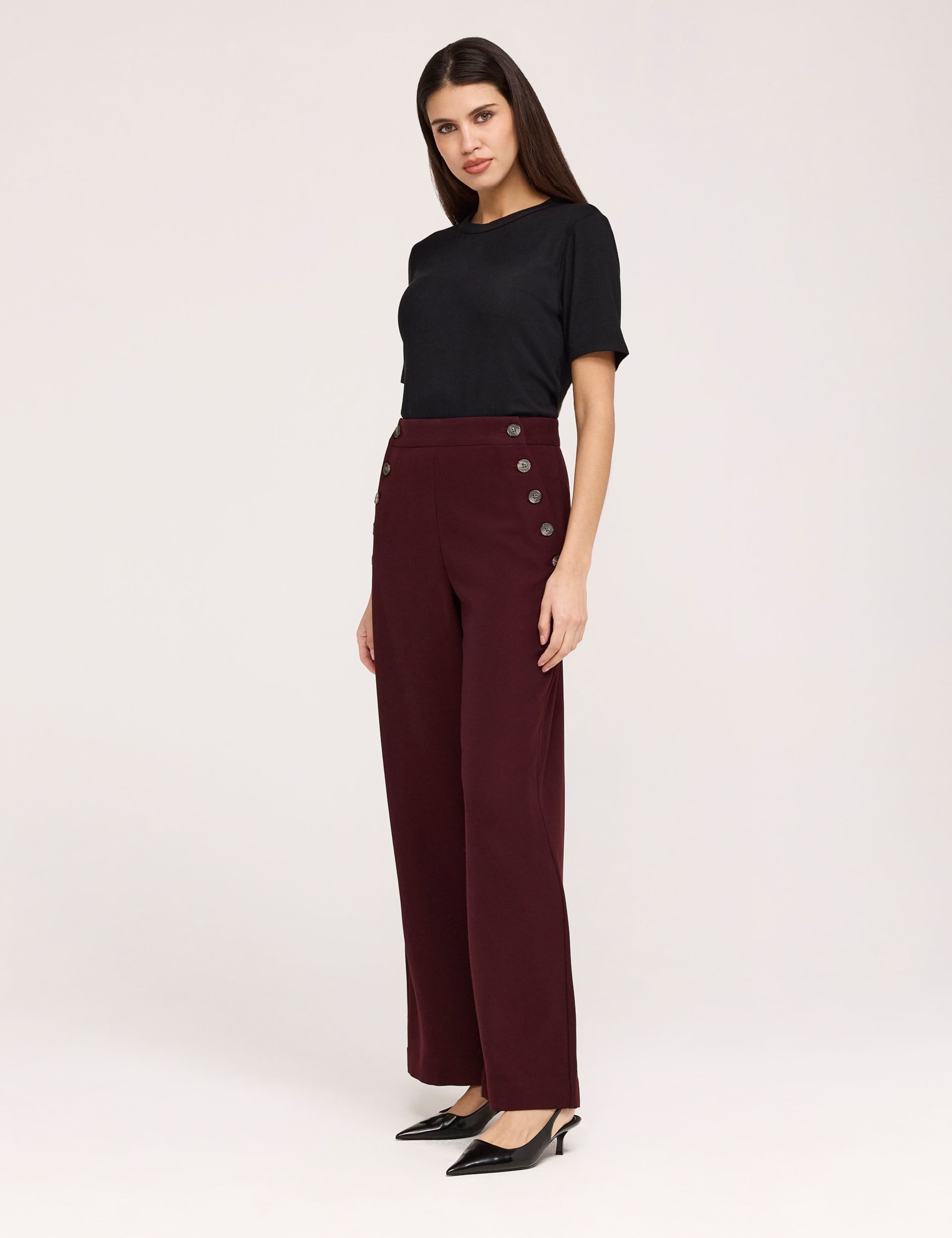 Twill Wide Leg Trousers 2 of 5