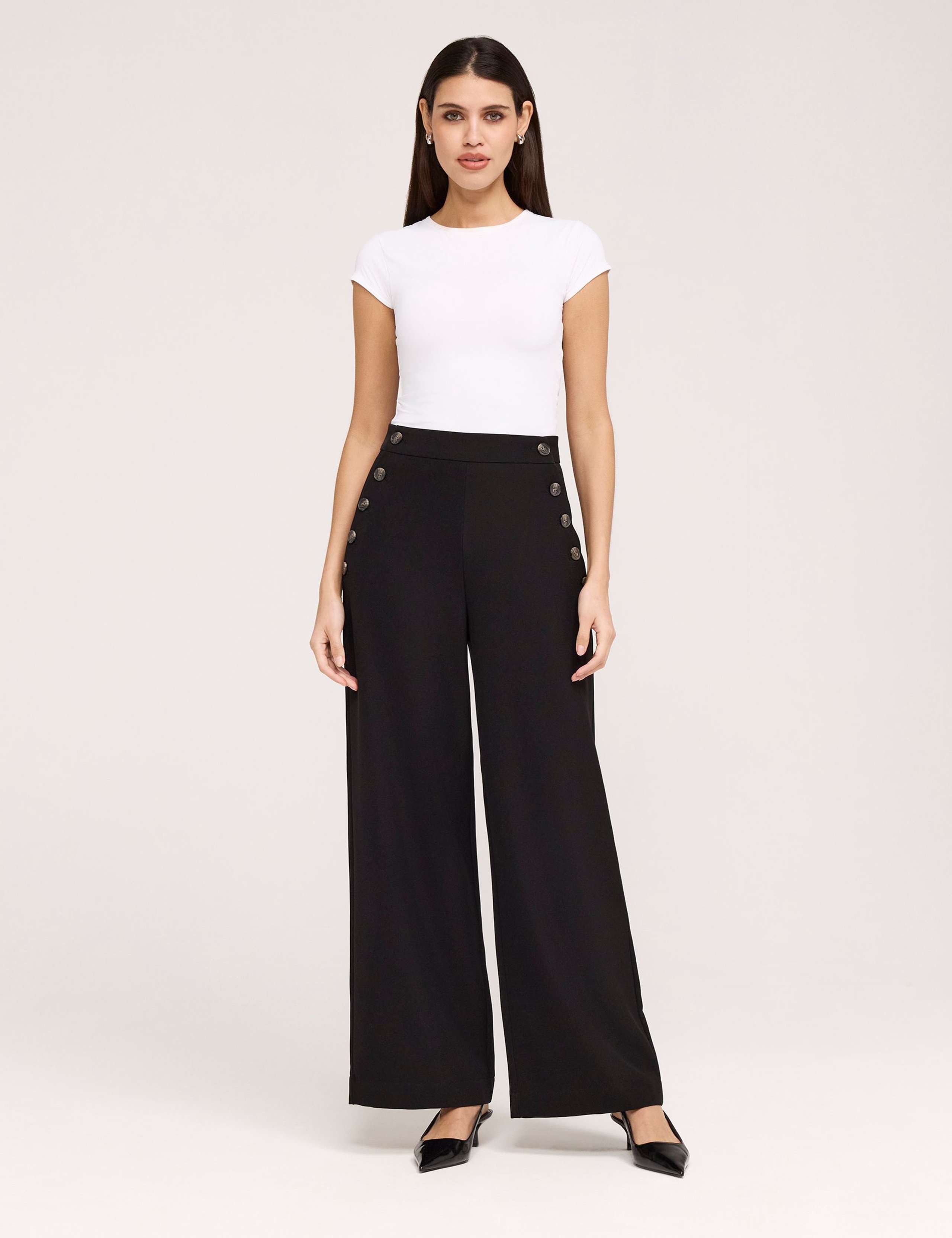 Twill Wide Leg Trousers 1 of 5
