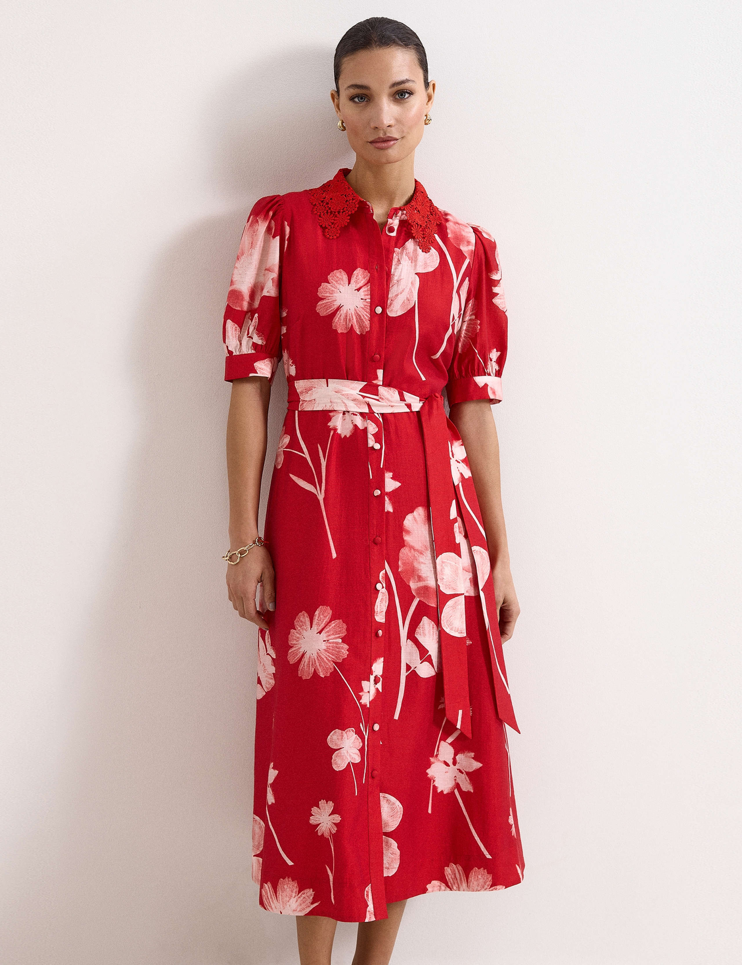 Floral Midi Skater Dress 3 of 8