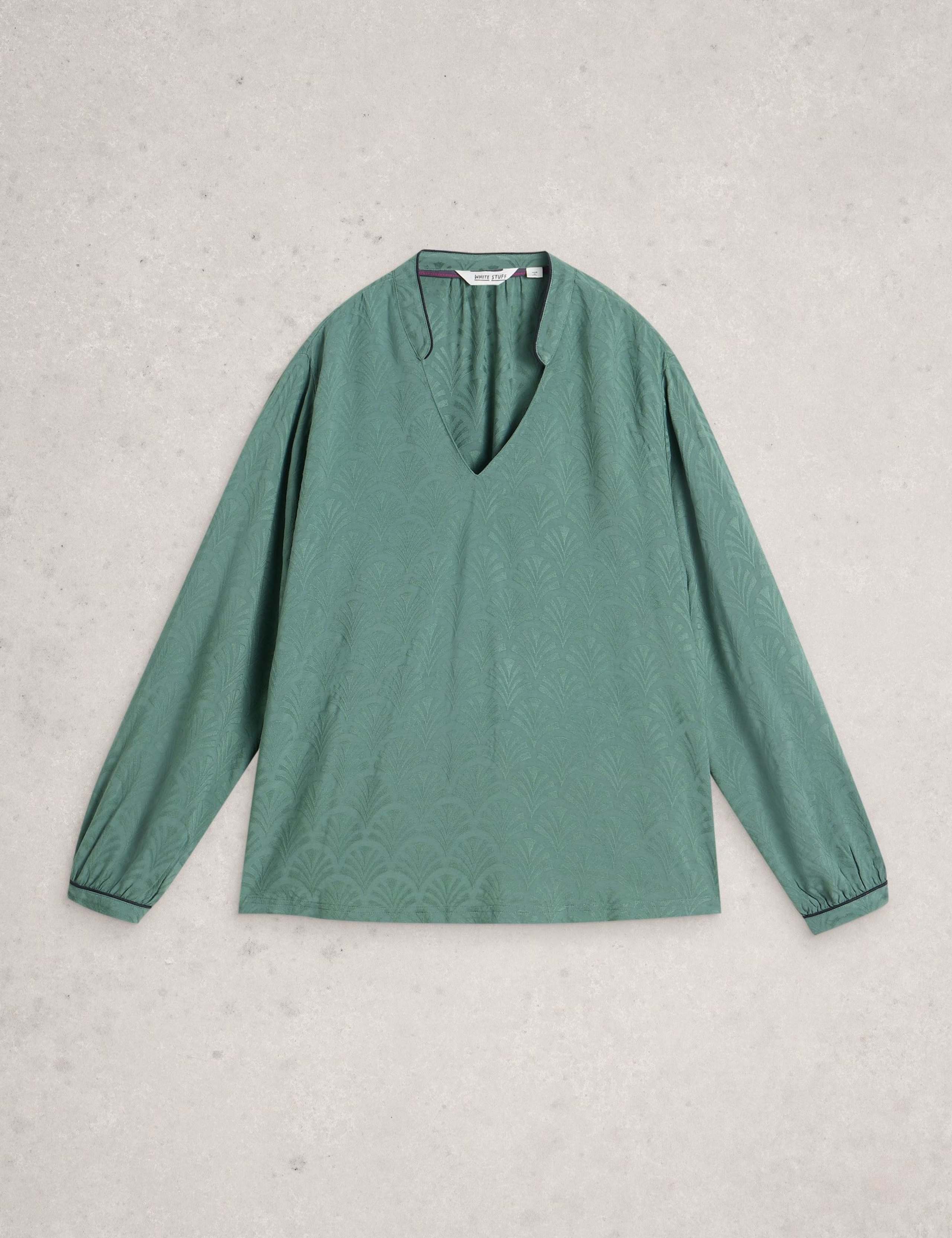 Cotton Rich Jacquard Pyjama Top 2 of 6