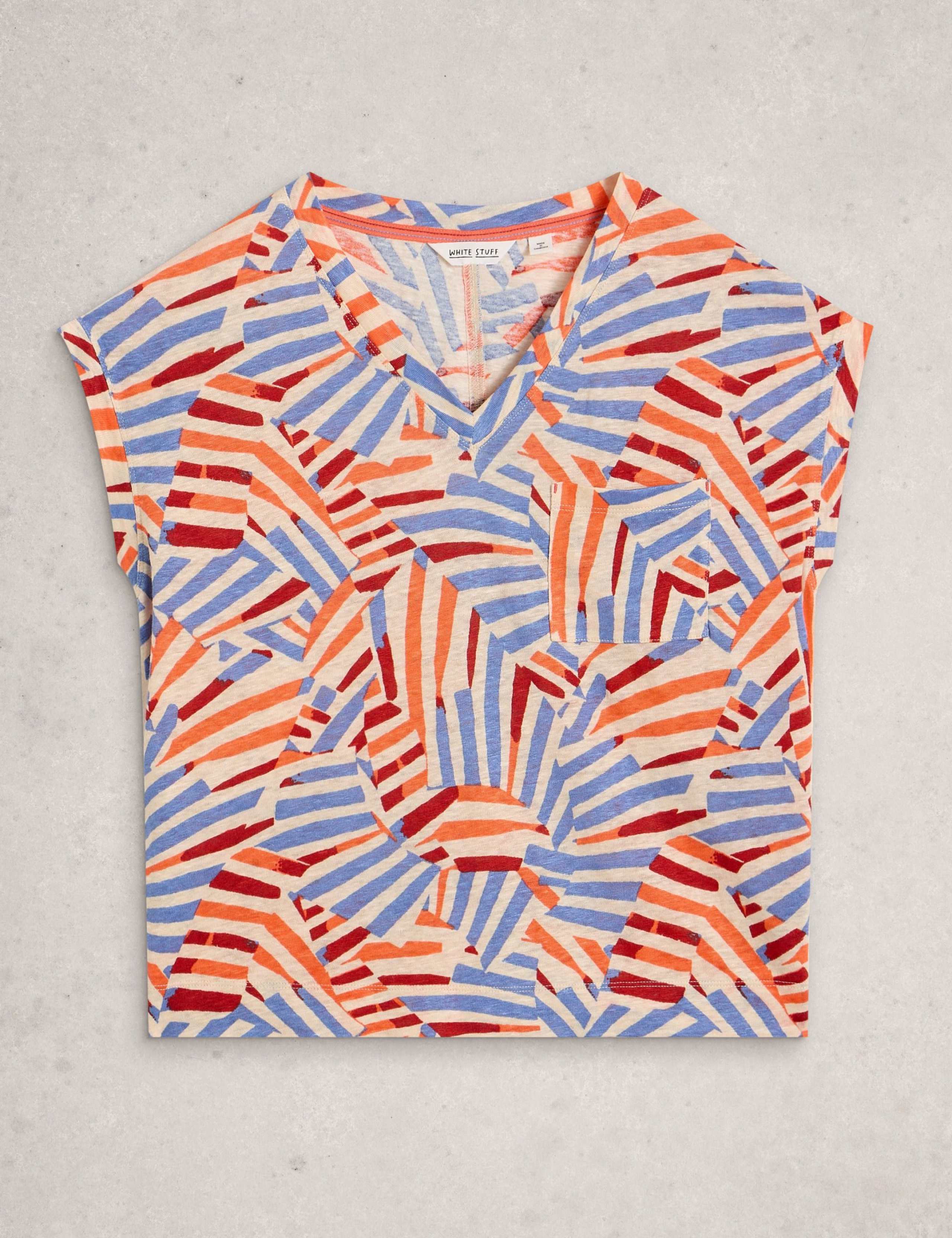 Pure Linen V-Neck T-Shirt 2 of 6