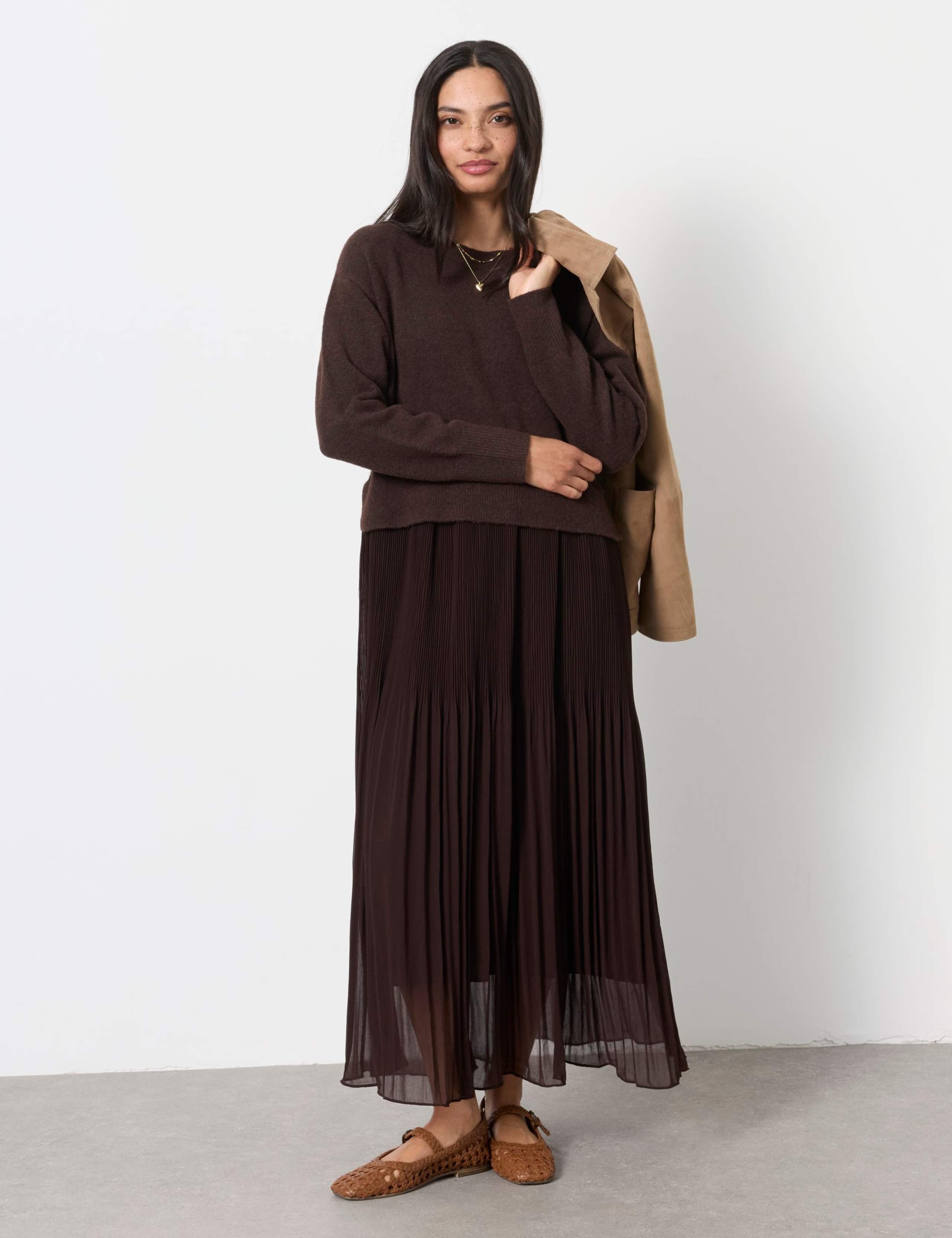Knitted Jumper Maxi Dress with Wool 1 of 6