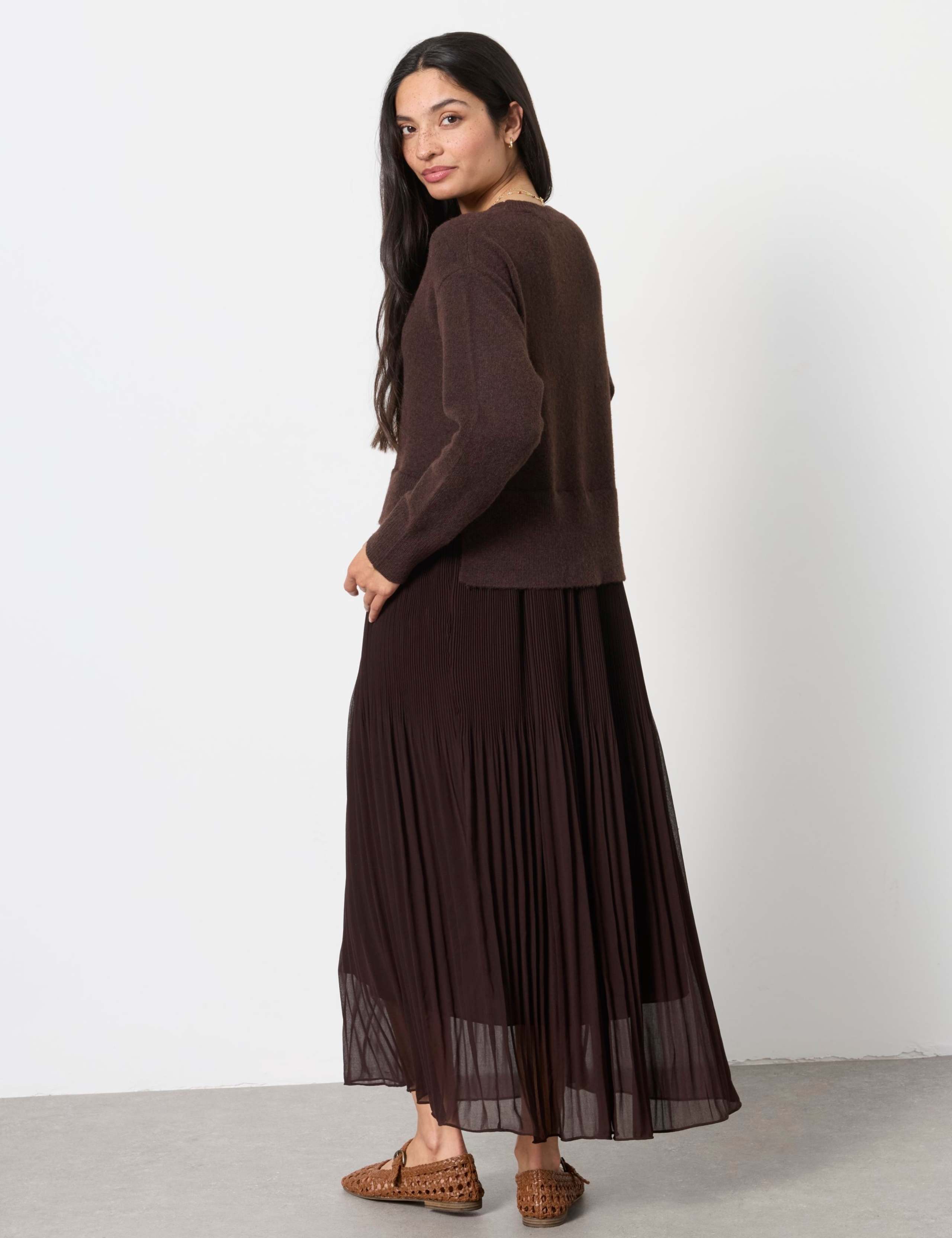 Knitted Jumper Maxi Dress with Wool 3 of 6