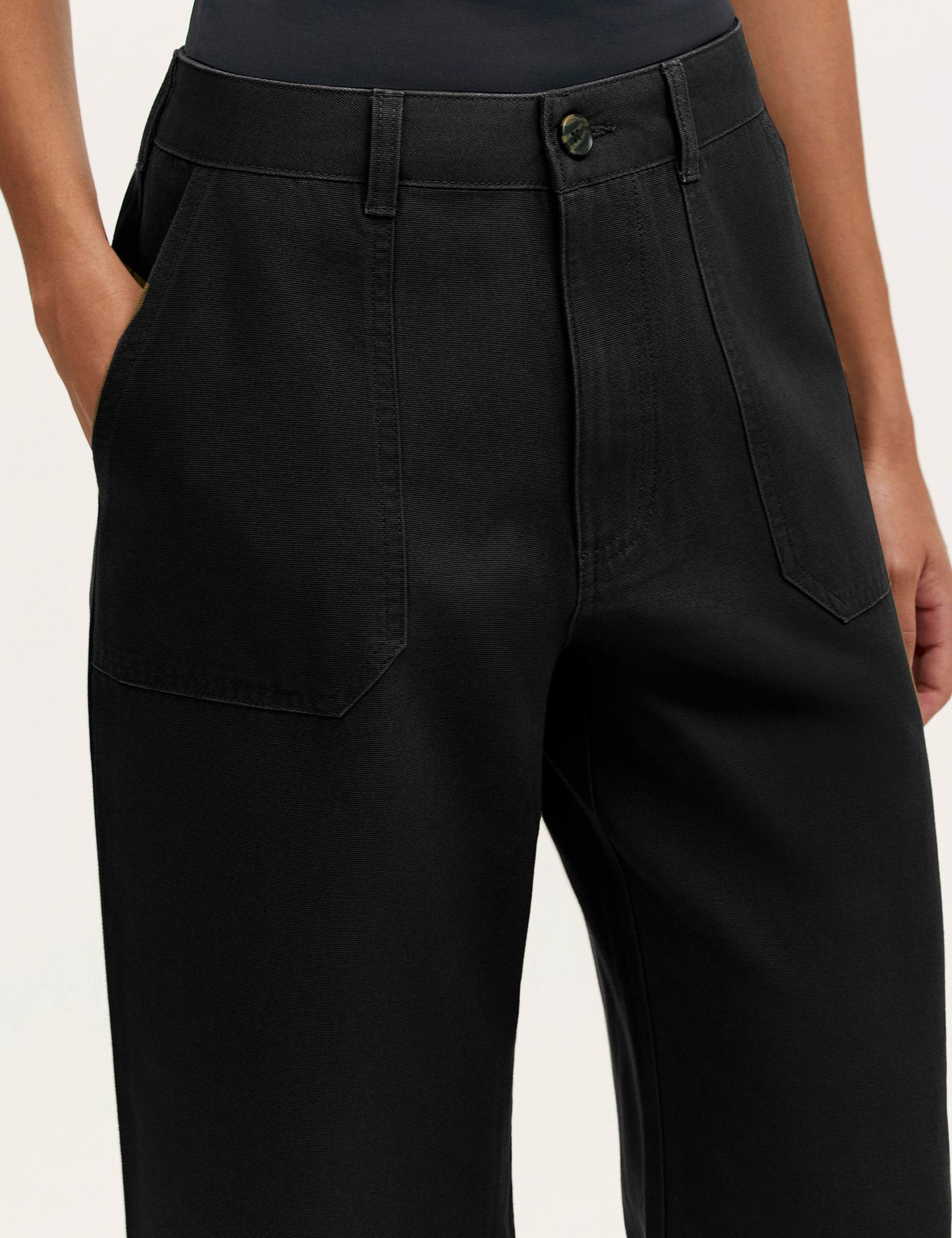 Pure Cotton Canvas Wide Leg Trousers 4 of 4