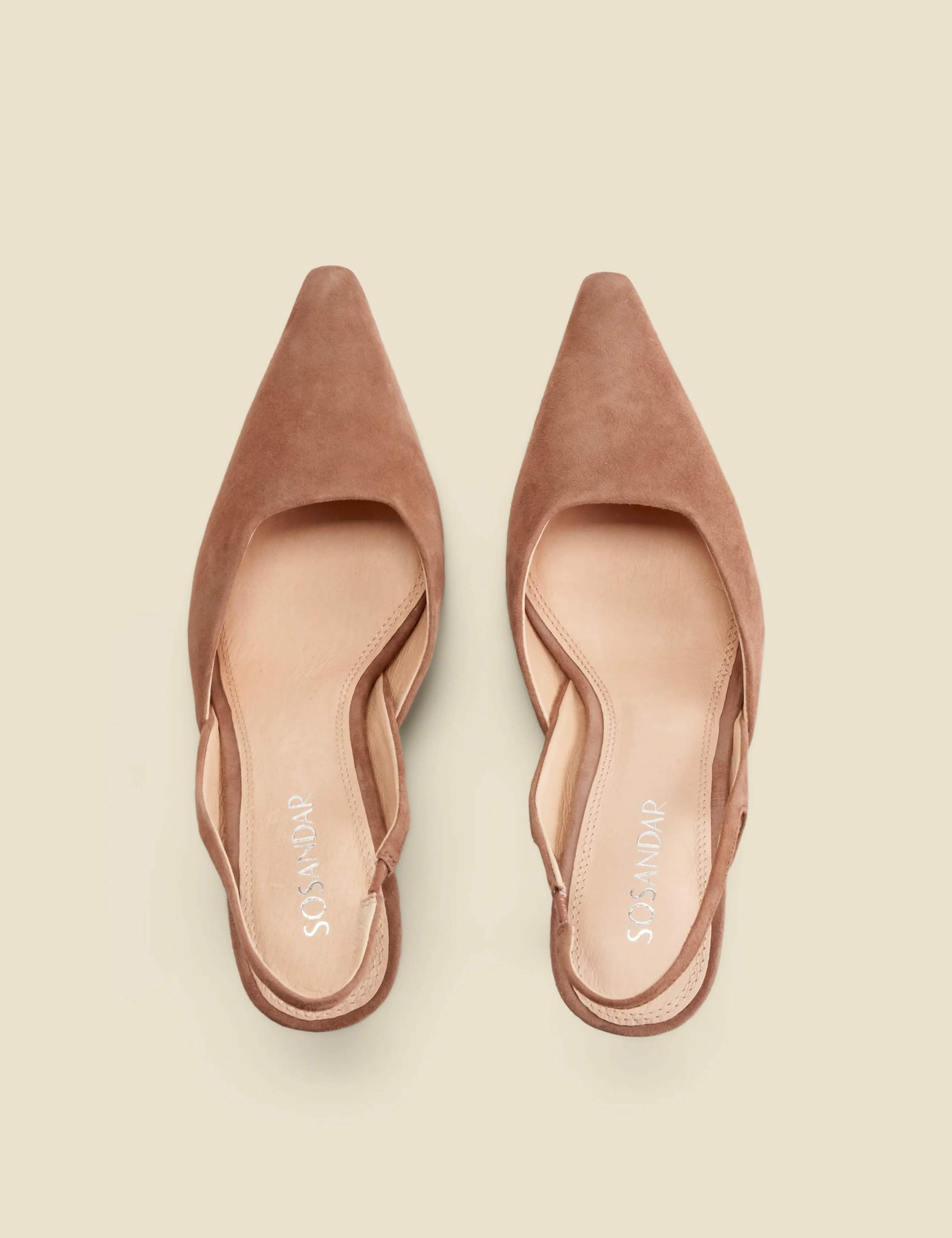 Suede Stiletto Heel Slingback Shoes 2 of 4