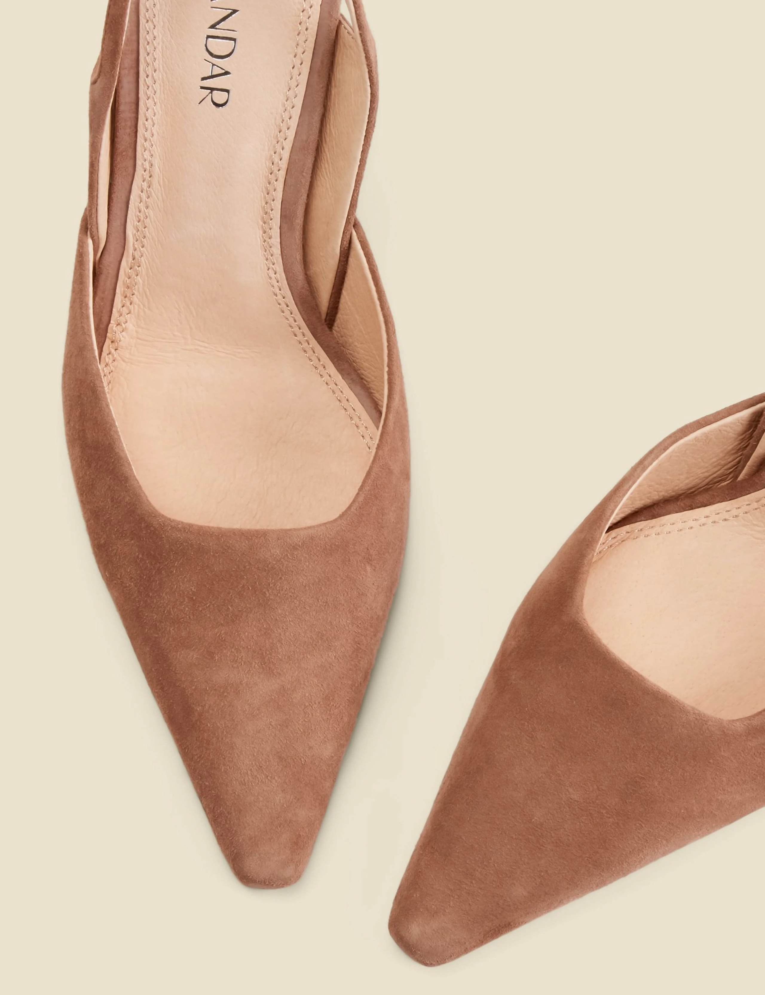 Suede Stiletto Heel Slingback Shoes 4 of 4