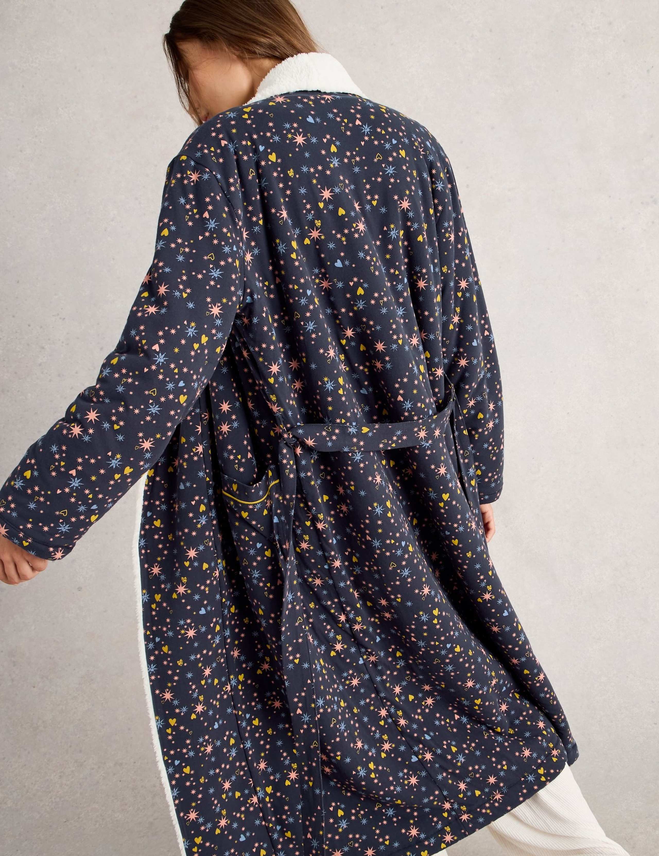 Cotton Rich Star Print Dressing Gown 4 of 6