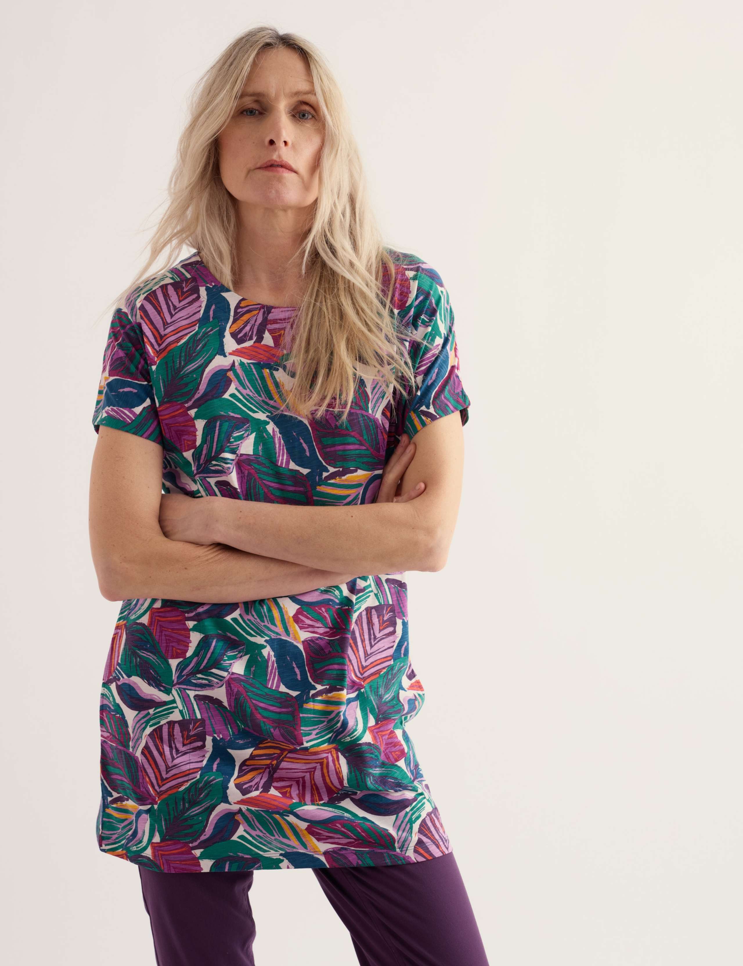 Pure Cotton Printed Round Neck Tunic 4 of 5