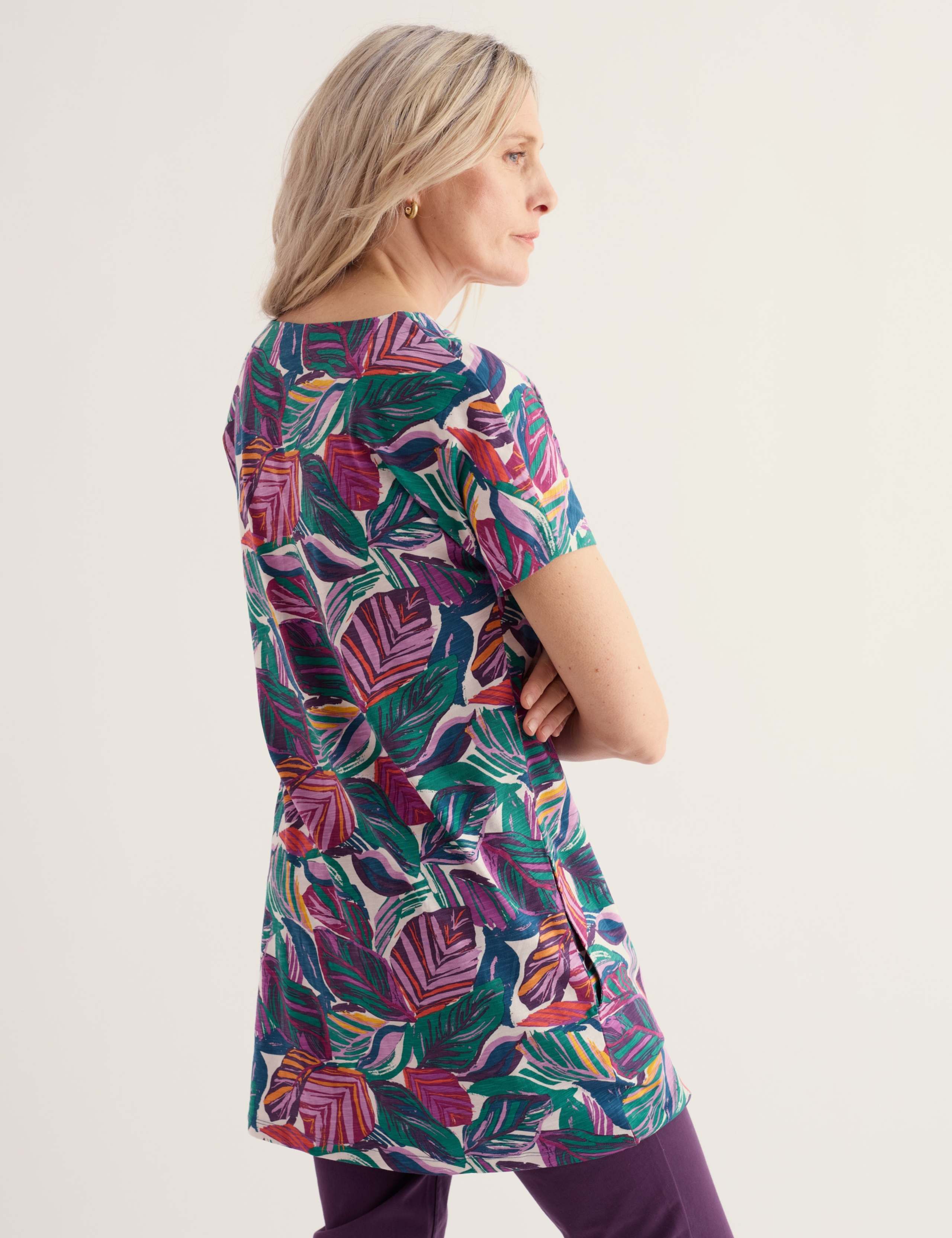 Pure Cotton Printed Round Neck Tunic 5 of 5