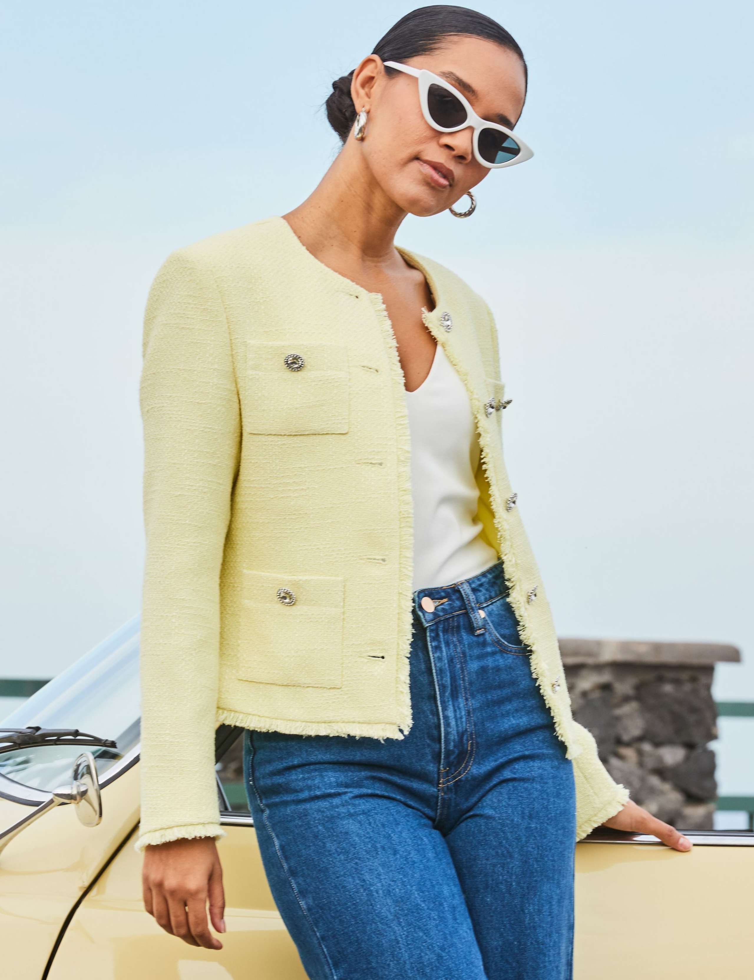 Textured Collarless Jacket 3 of 7