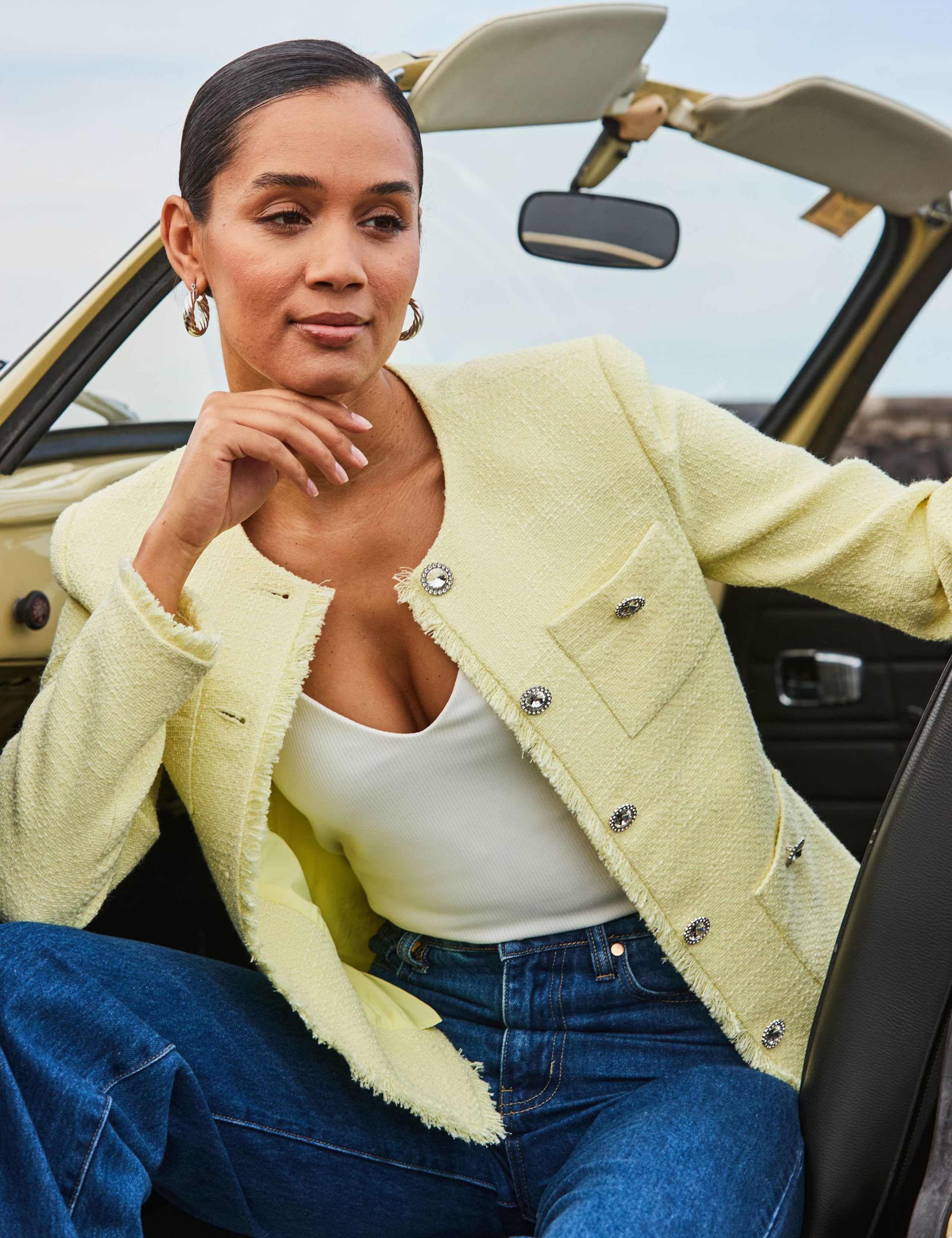 Textured Collarless Jacket 5 of 7