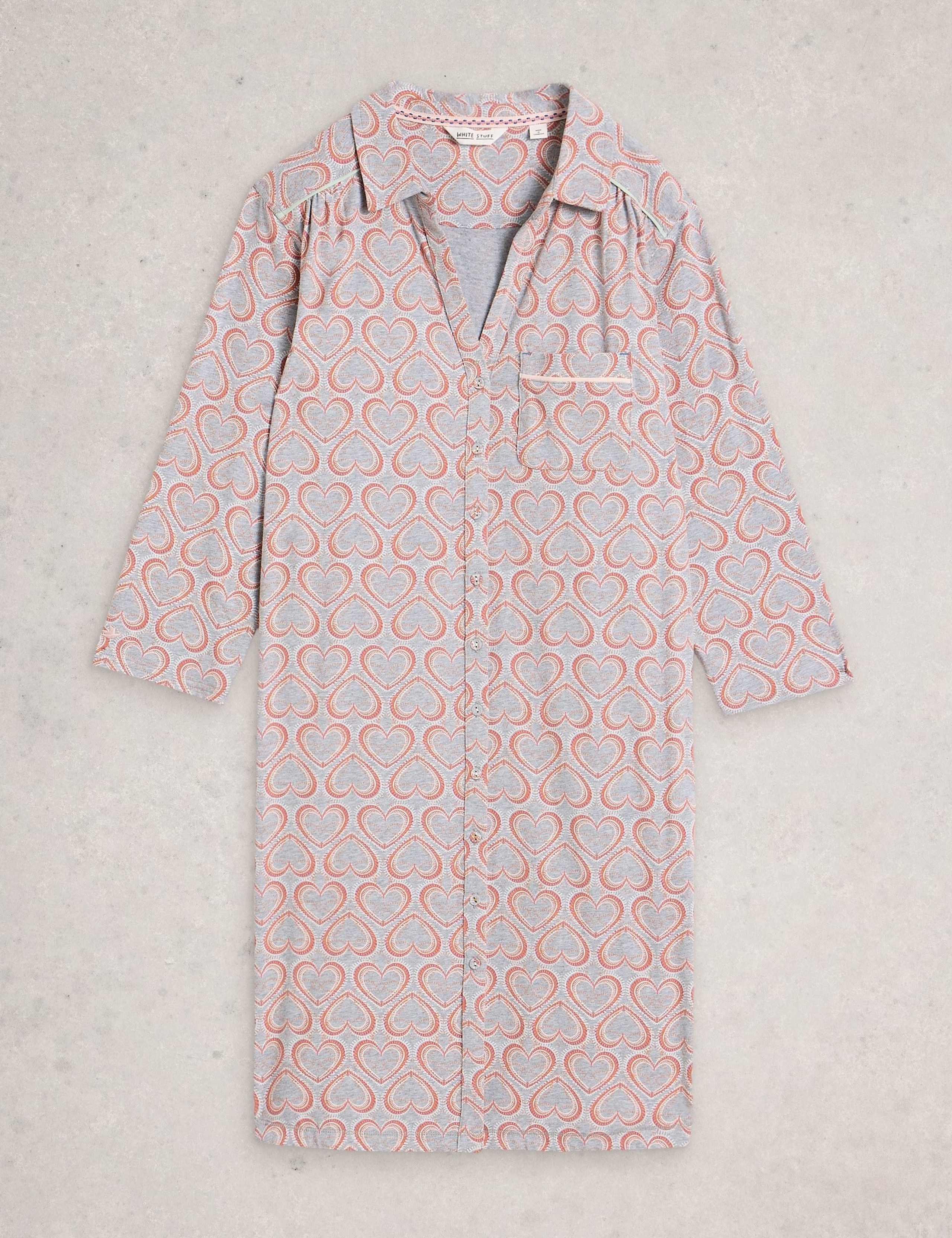 Cotton Rich Jersey Heart Print Nightdress 2 of 6