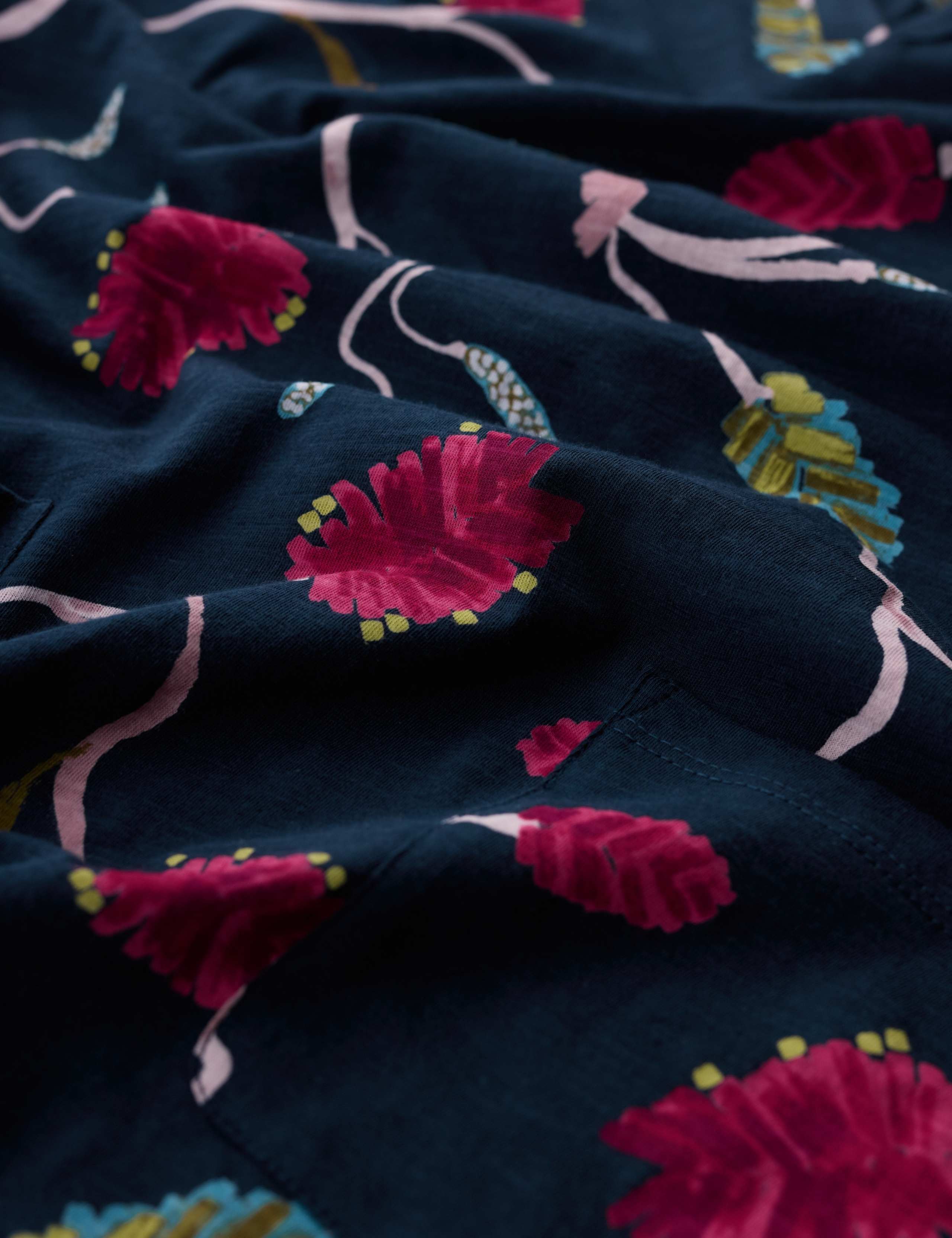 Pure Cotton Floral Notch Neck Tunic 4 of 5