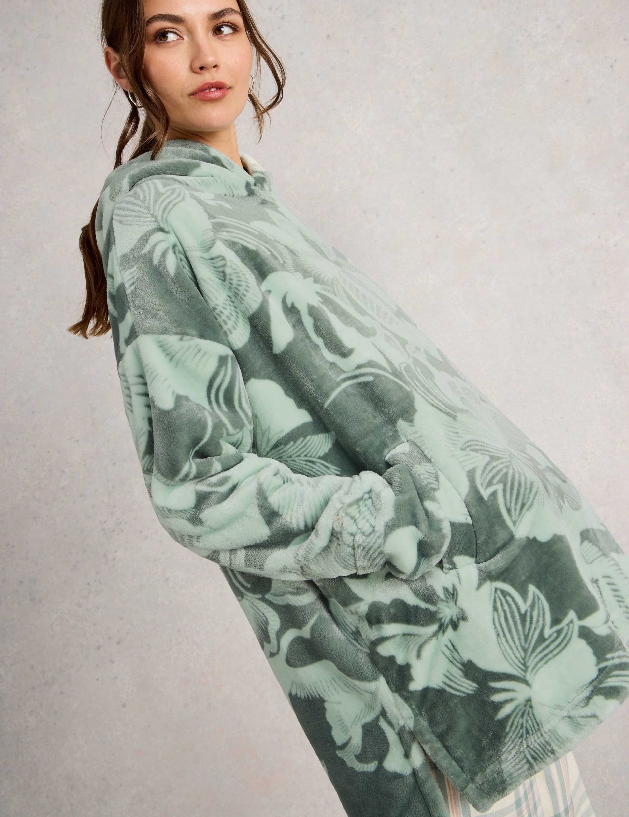 Printed Fleece Lounge Hoodie 4 of 6