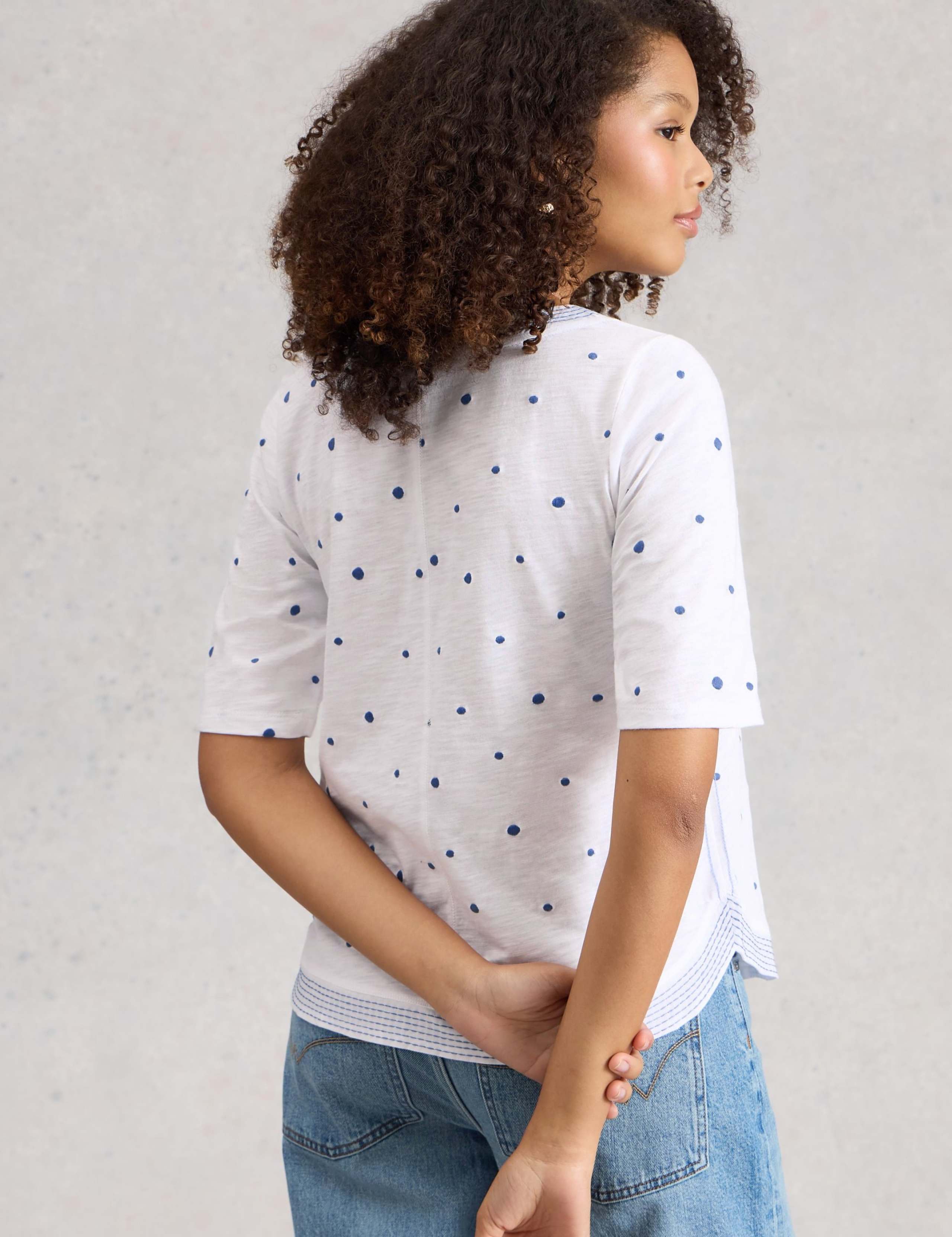 Pure Cotton Embroidered T-Shirt 3 of 6