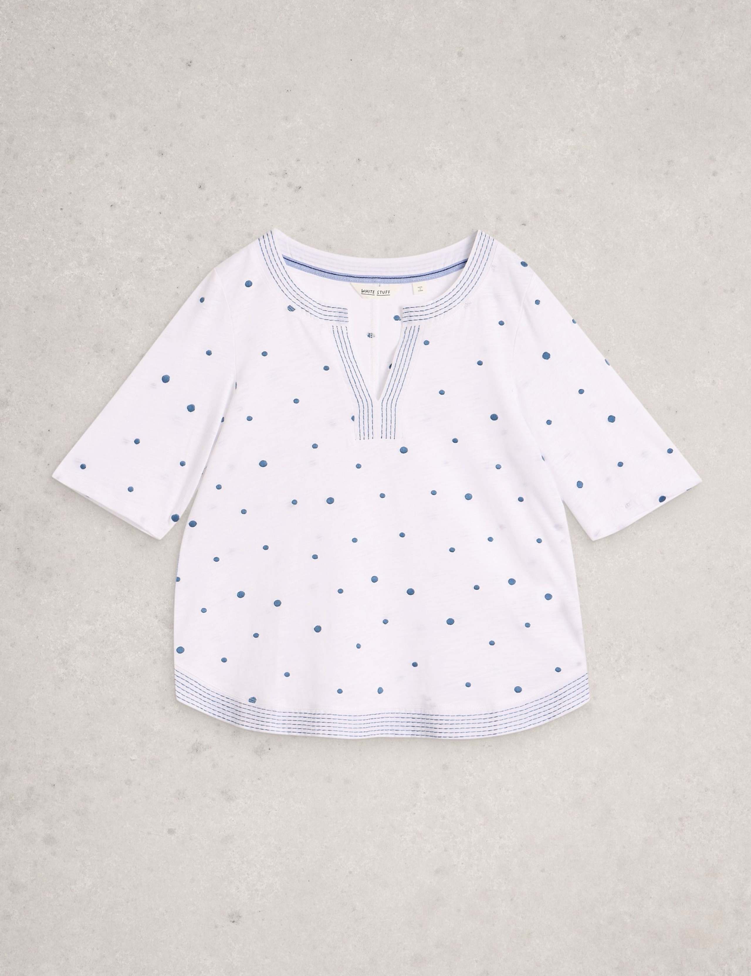 Pure Cotton Embroidered T-Shirt 2 of 6