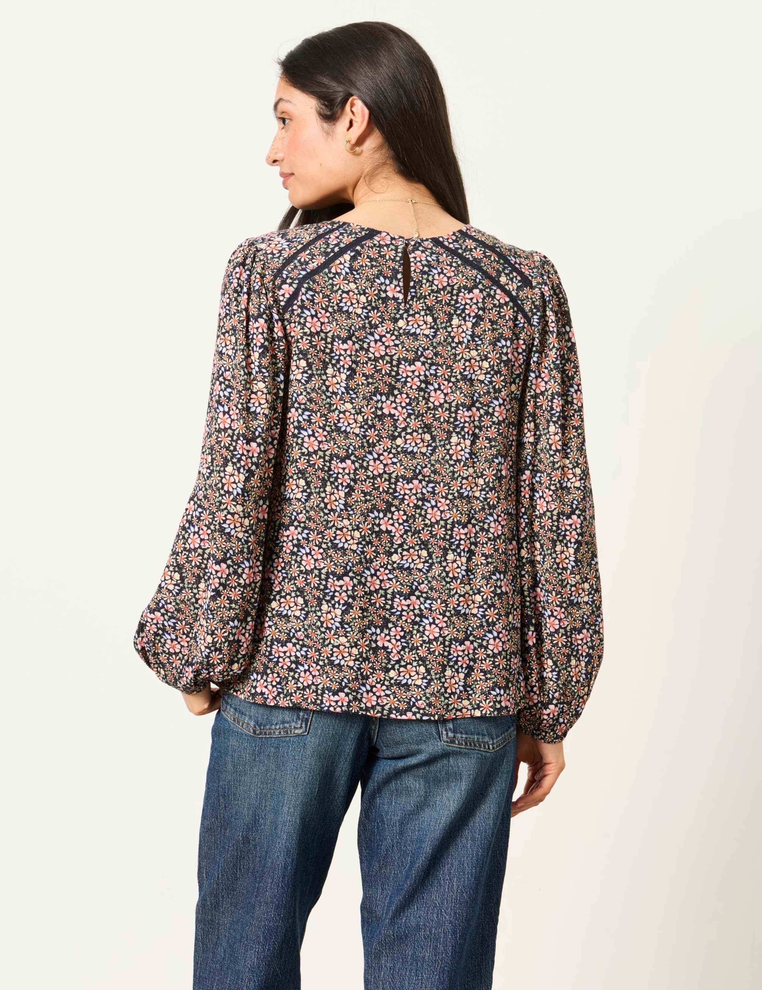 Floral Lace Insert Blouse 5 of 5