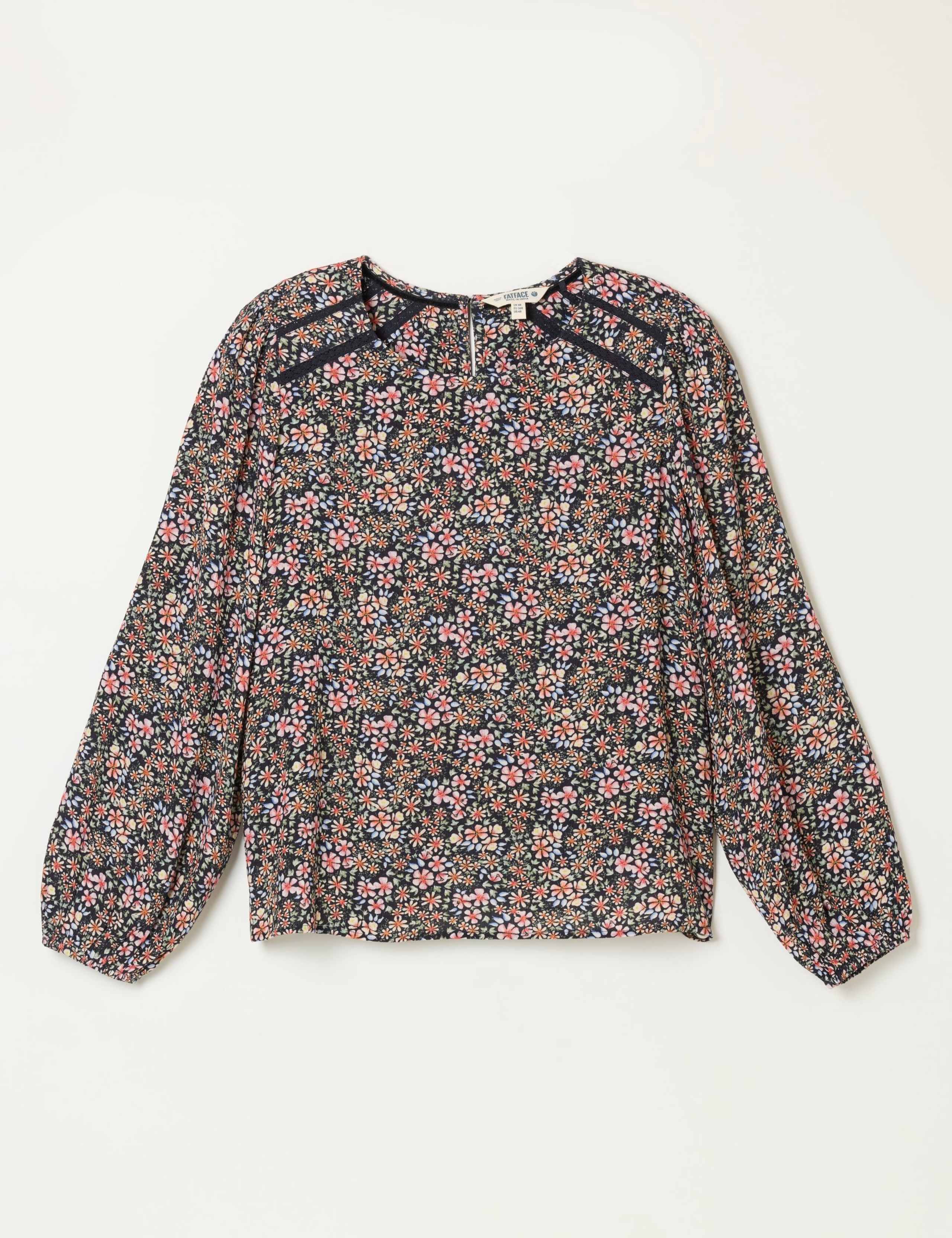 Floral Lace Insert Blouse 2 of 5