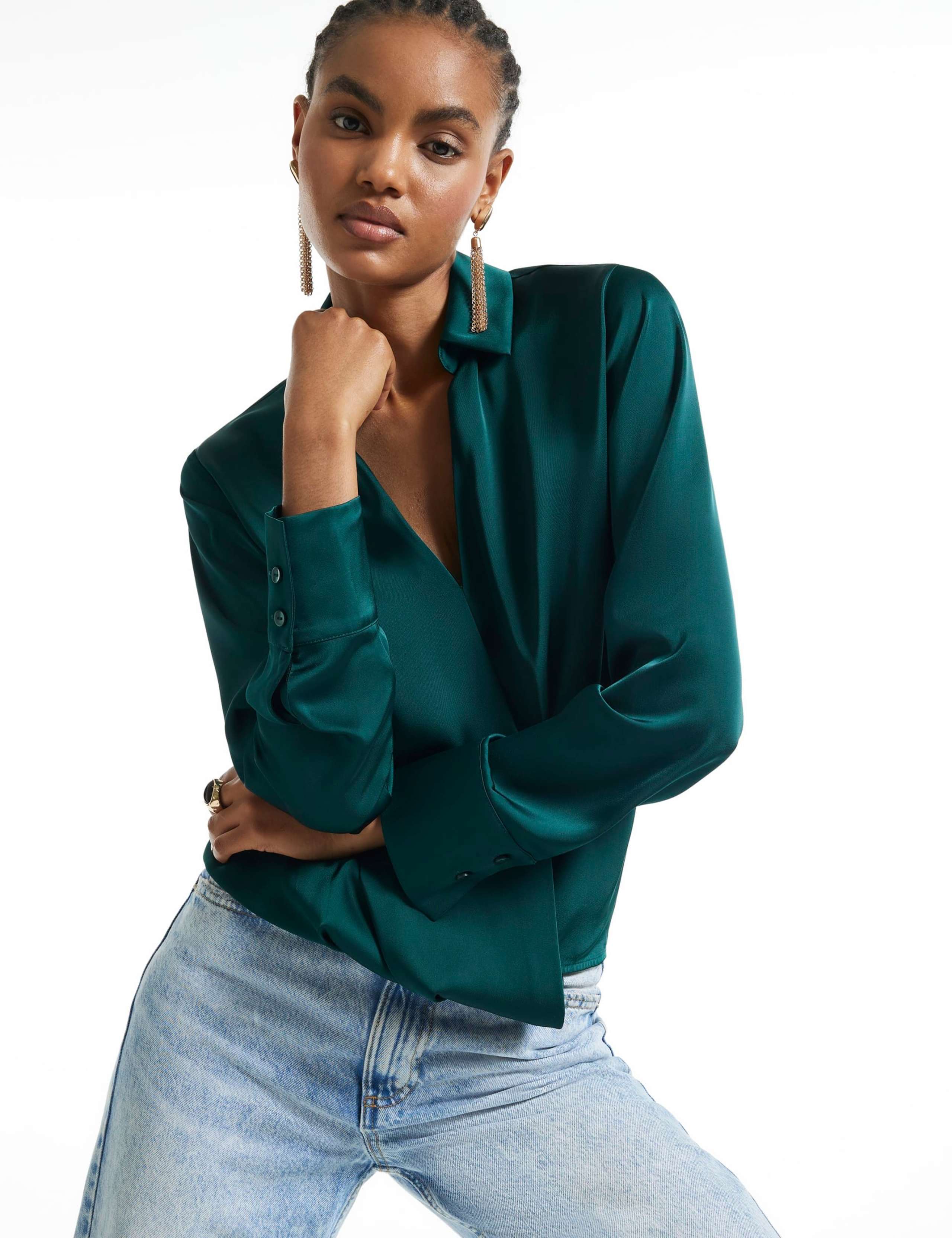 Relaxed Wrap Front Blouse 4 of 6