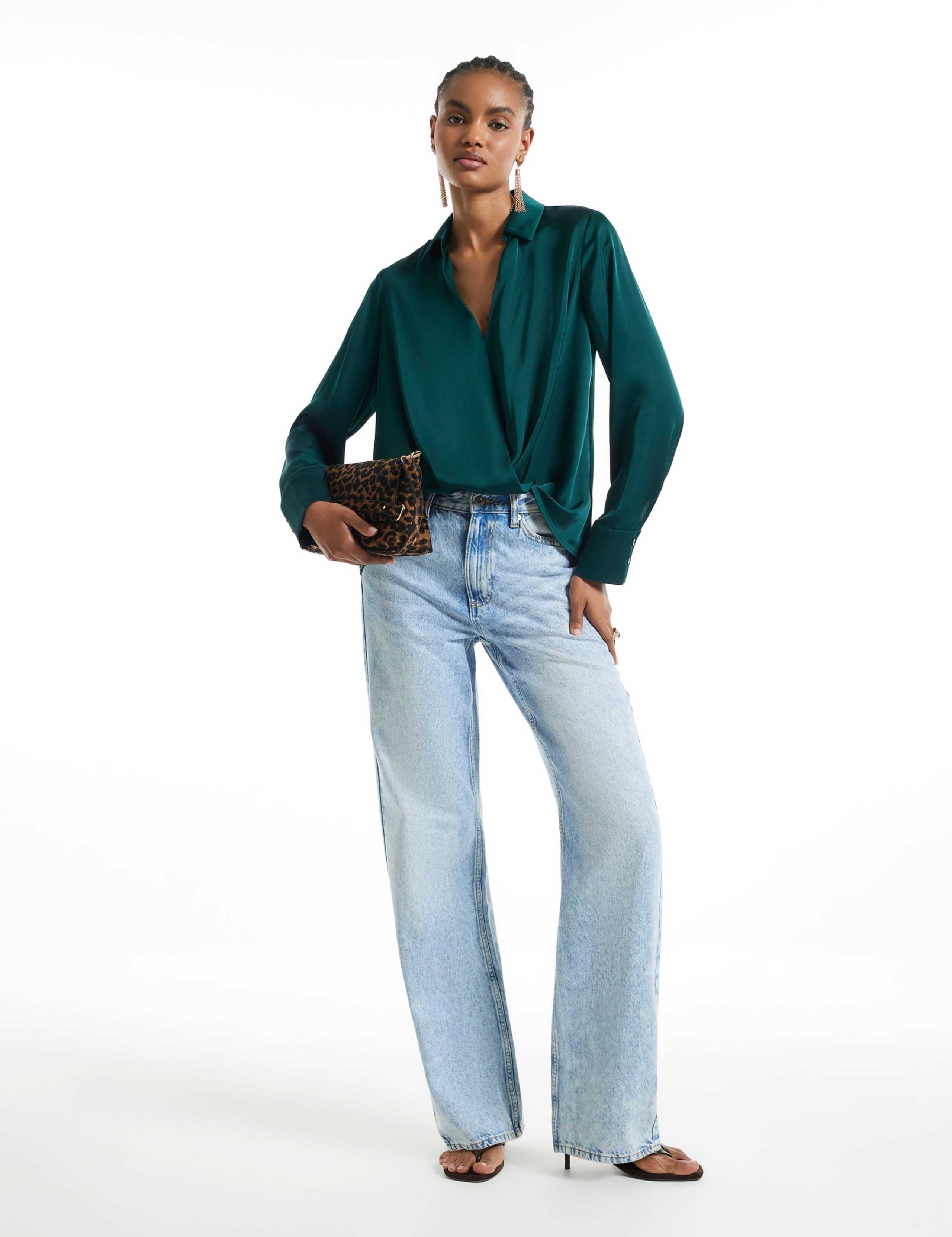Relaxed Wrap Front Blouse 6 of 6