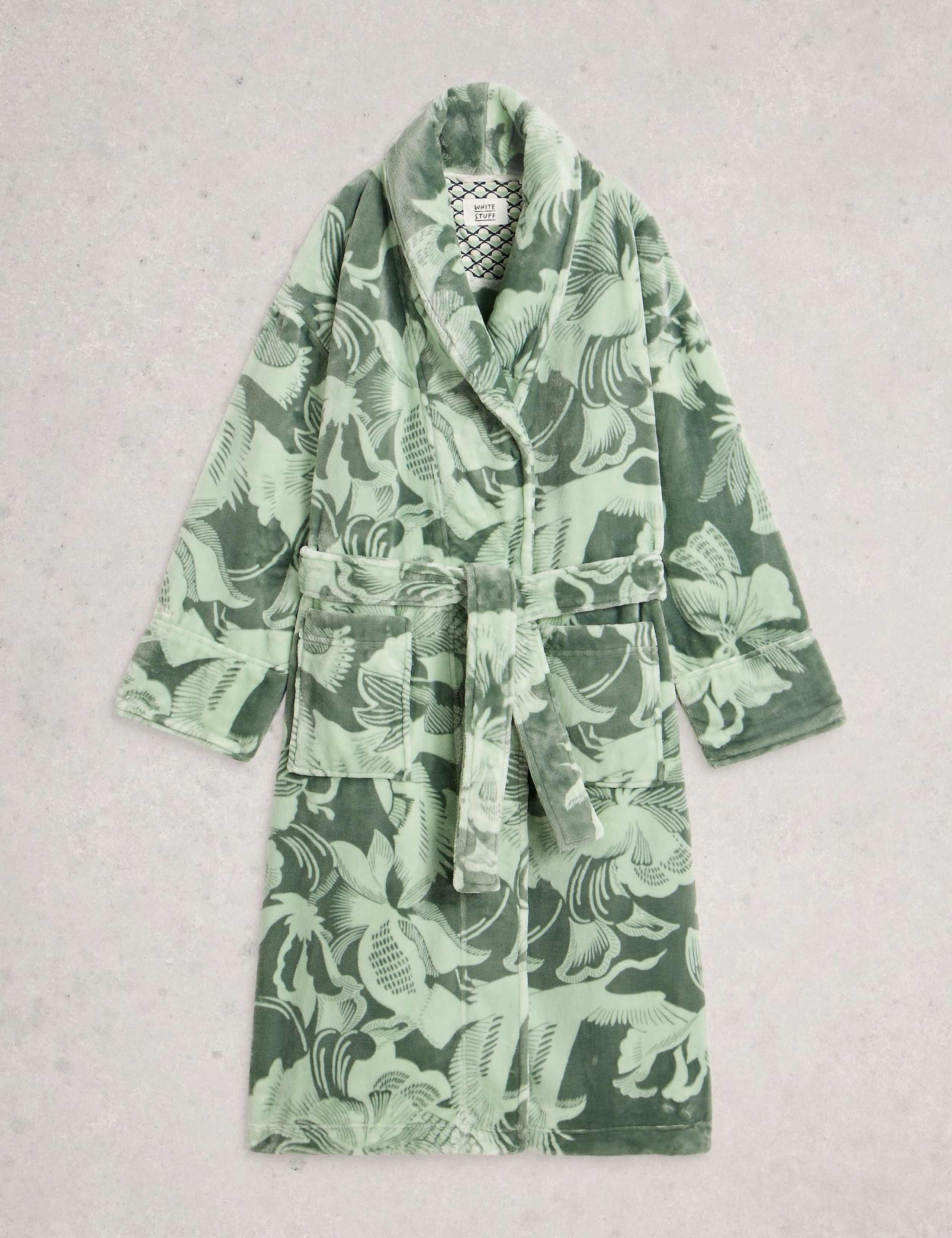 Clover Print Towelling Dressing Gown 2 of 6