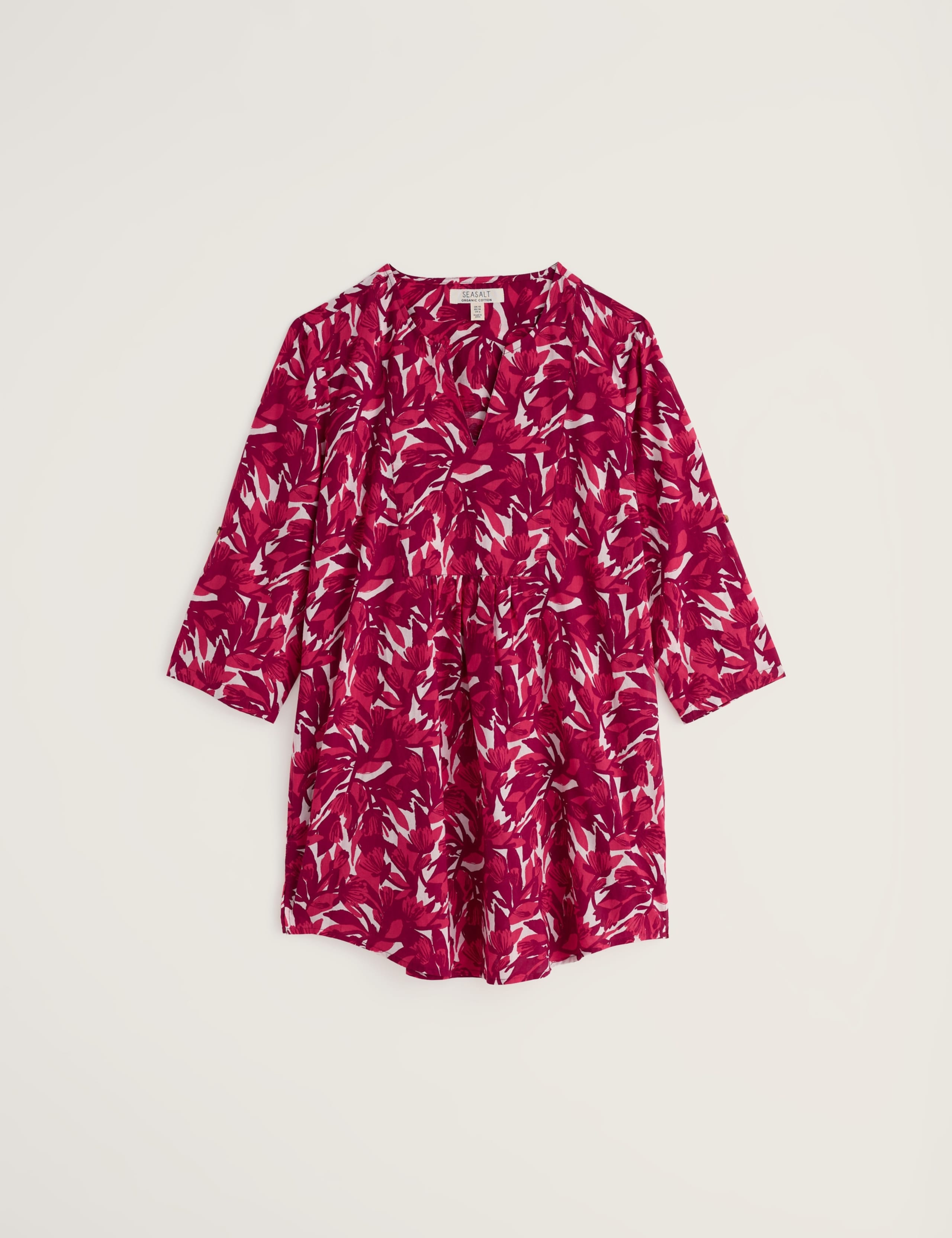 Pure Cotton Floral Notch Neck Tunic 2 of 4