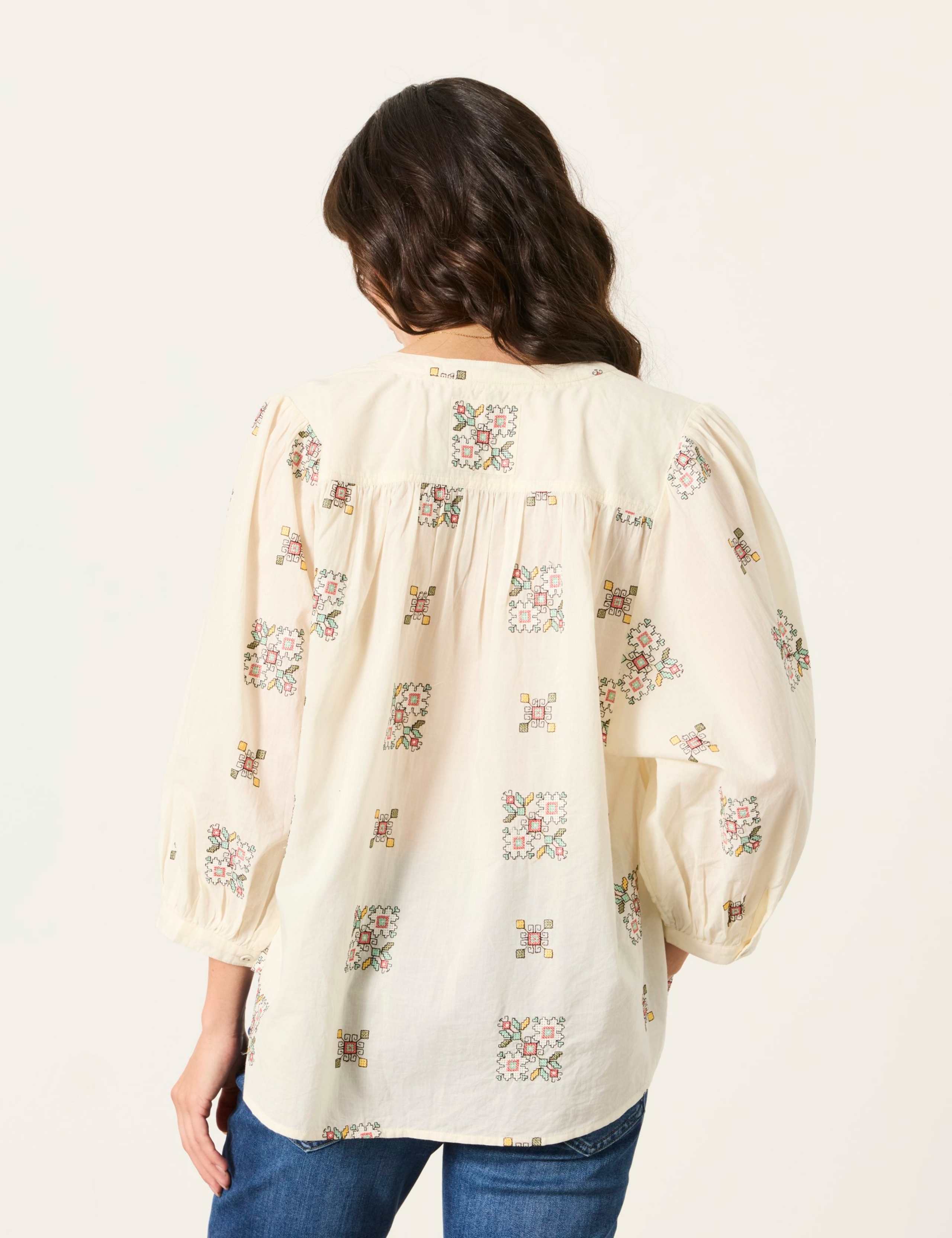 Pure Cotton Embroidery Blouse 4 of 5